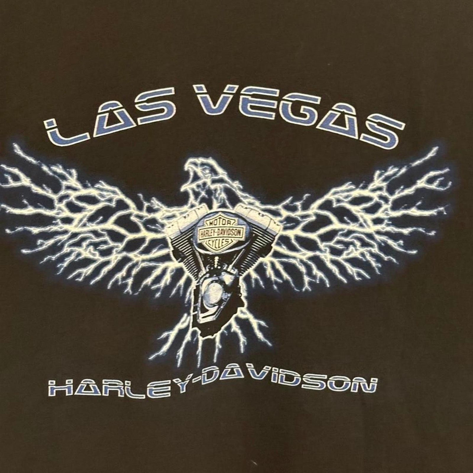 Harley Davidson Y2K Harley Davidson Ligthing Thunder Eagle T-shirt Size US XL / EU 56 / 4 - 2 Thumbnail