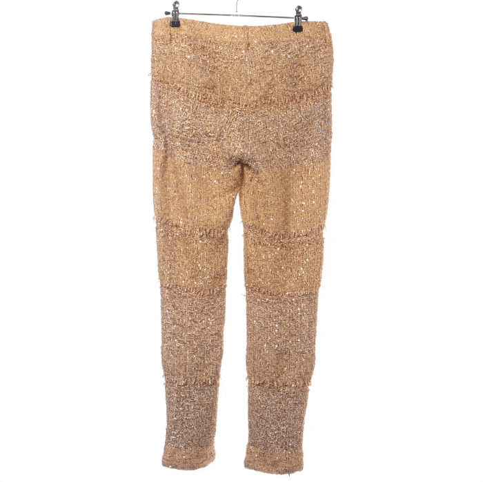 Chanel CC Logo Button Shimmer Polyester Pants Size 25" / US 0 / IT 36 - 2 Thumbnail