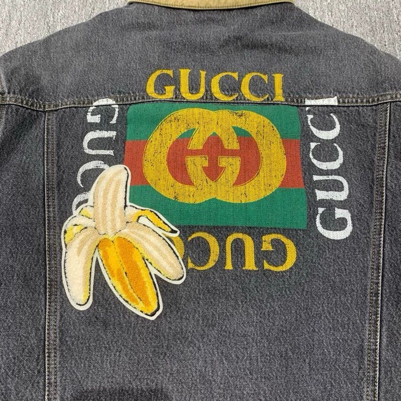 Gucci Gucci Banana Plush Denim Jacket-2506 Size US L / EU 52-54 / 3 - 4 Thumbnail