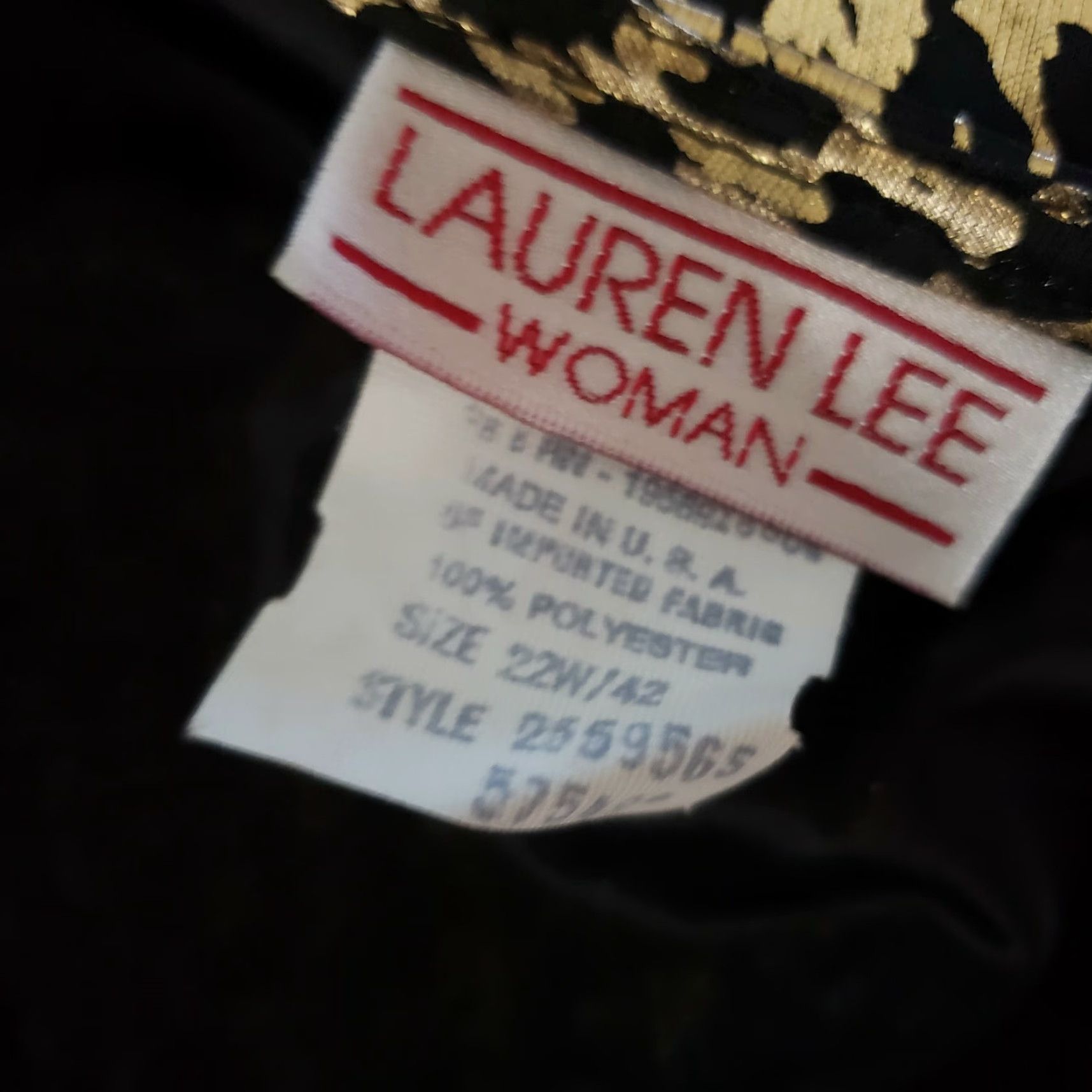 Lee VINTAGE Lauren Lee Blouse Plus 22W Cheetah Gold Boho Women 22W Hand Wash Linen? Size 3XL / US 20-22 - 4 Thumbnail