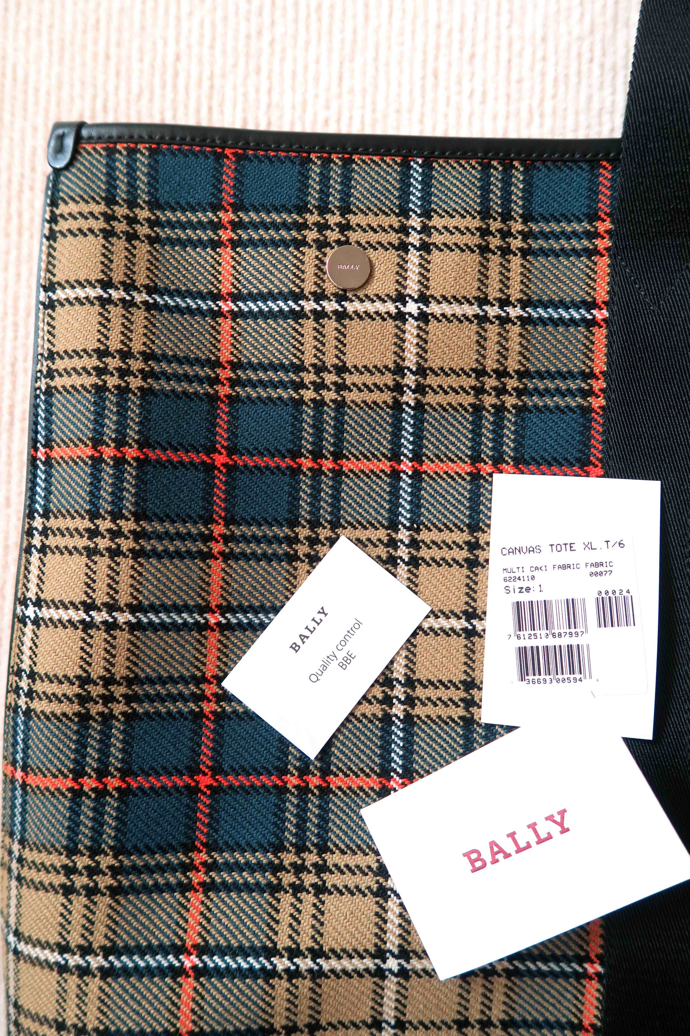 Bally Bally Checkered Unisex Canvas Leather Trim Tote Shoulder Bag Size ONE SIZE - 5 Thumbnail