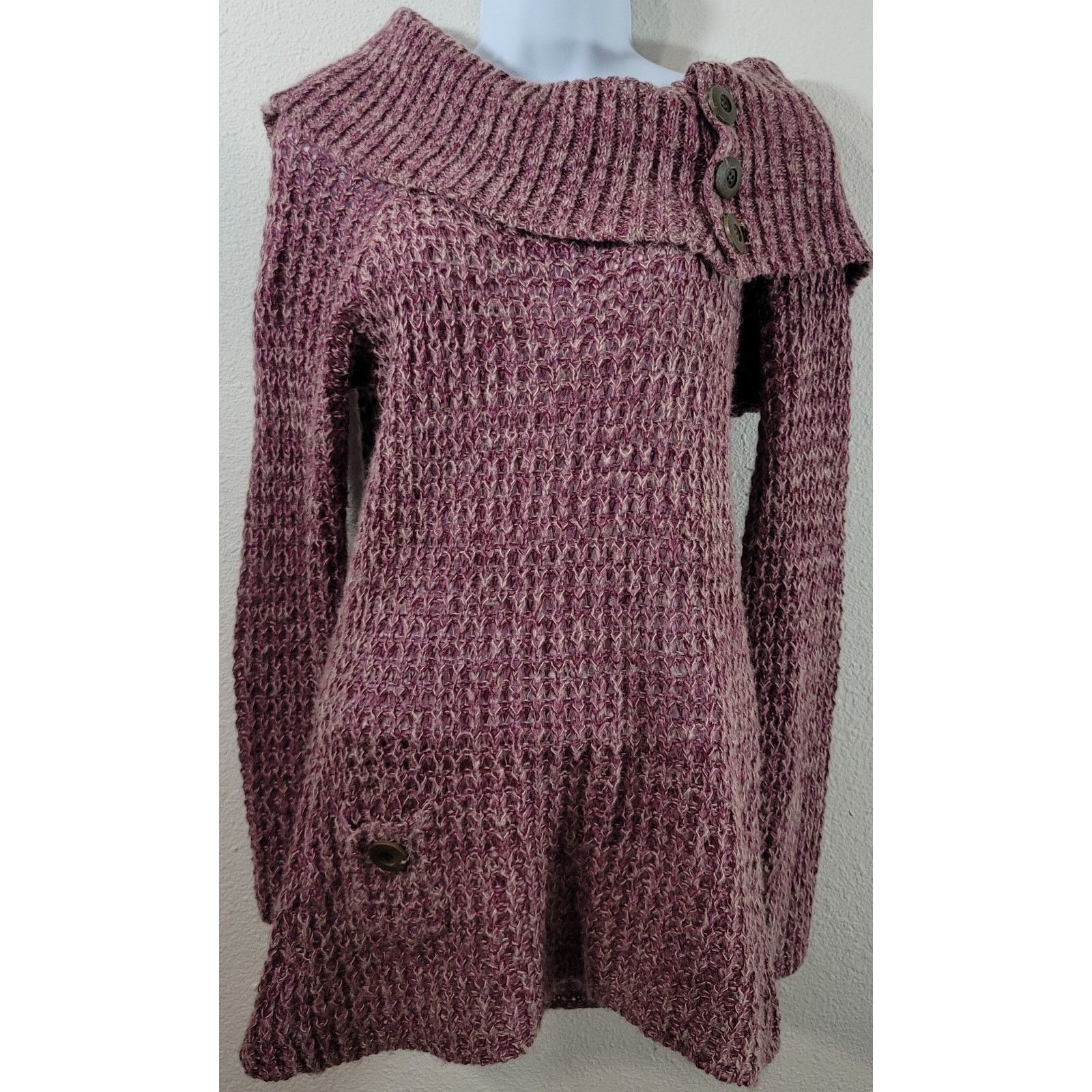 Other J.J. Always Purple Marled Cowl Neck Knitted Sweater Top XL Size XL / US 12-14 / IT 48-50 - 1 Thumbnail