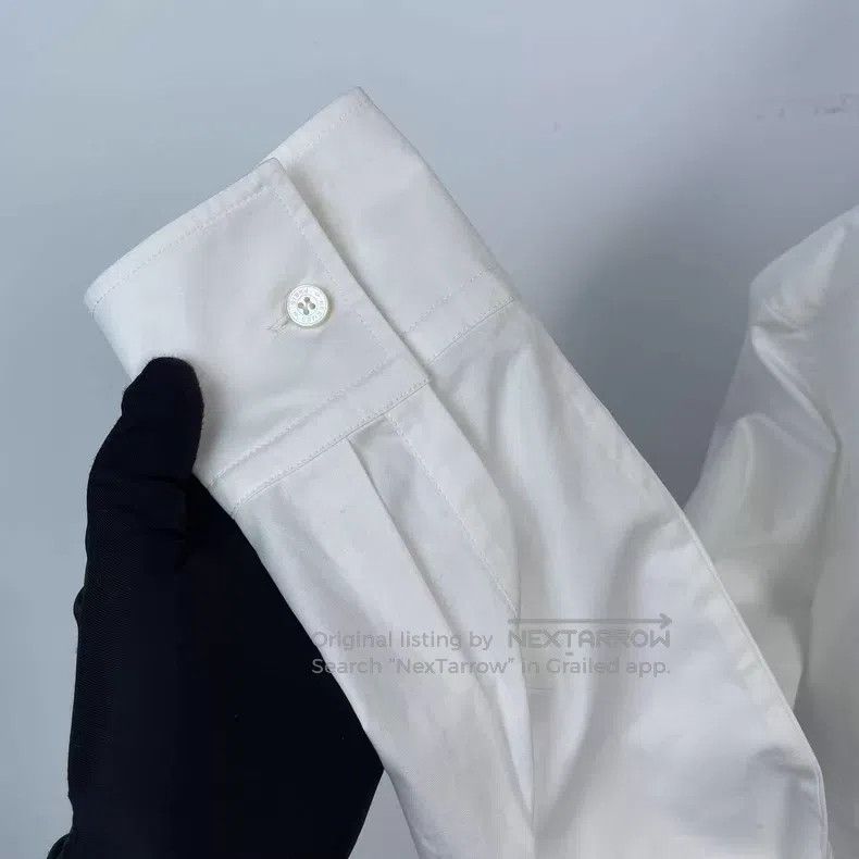 Hermes Hermes White Basic Collar Shirt Size XS / US 0-2 / IT 36-38 - 3 Thumbnail