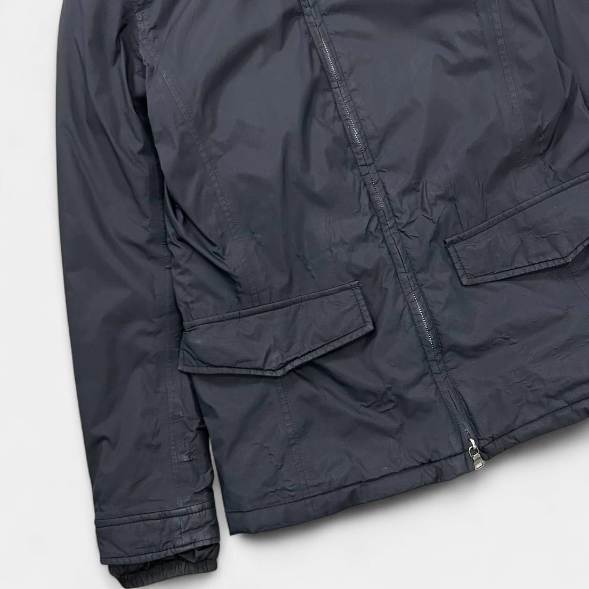 Prada Prada Gore-Tex 2000s Dark Grey Nylon Fur Hood Coat Size US S / EU 44-46 / 1 - 3 Thumbnail