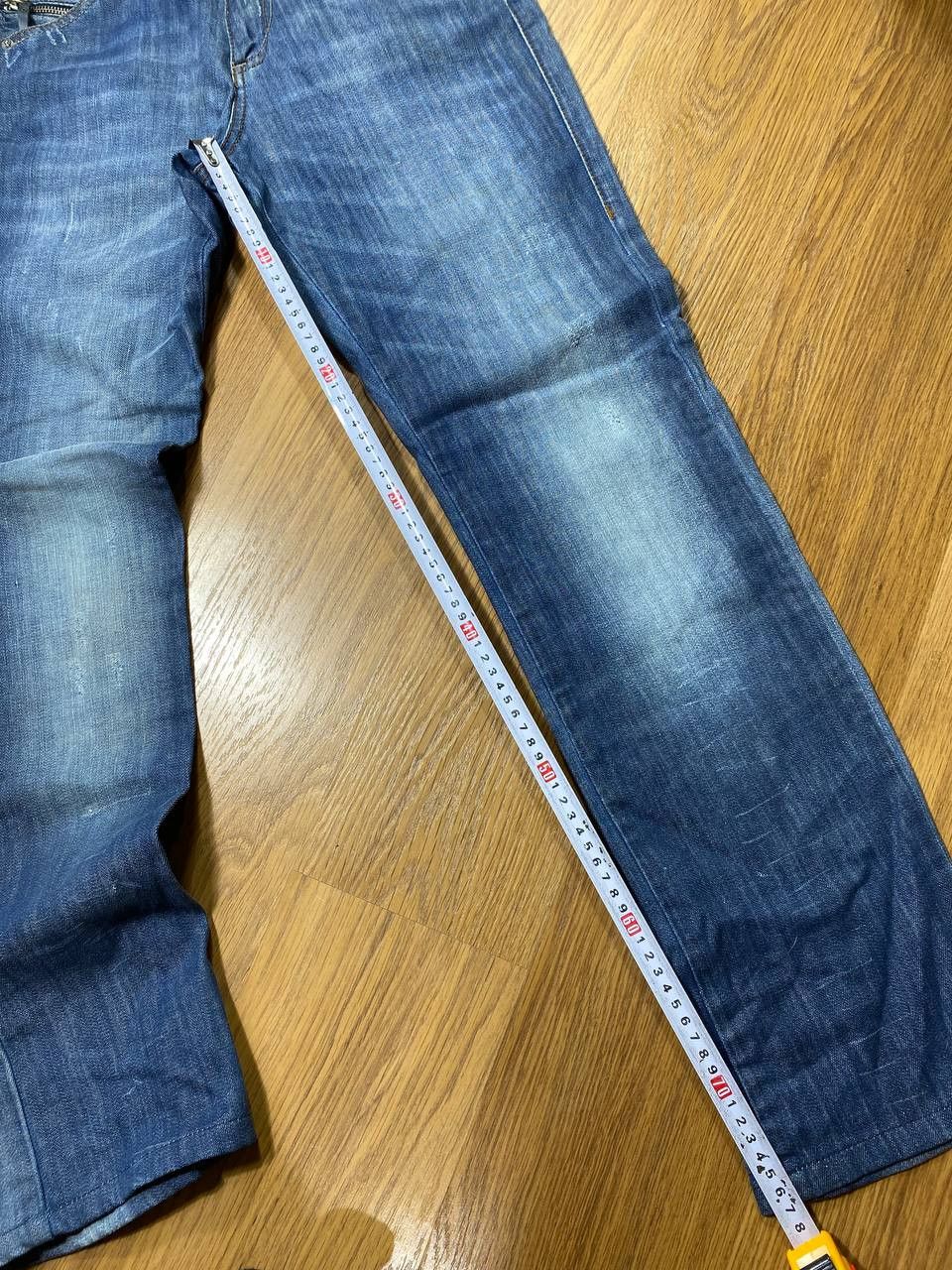 Japanese Brand Crazy Crash Dirty Baggy Faded Jean Japan Avant Garde Style Size US 26 / EU 42 - 18 Thumbnail