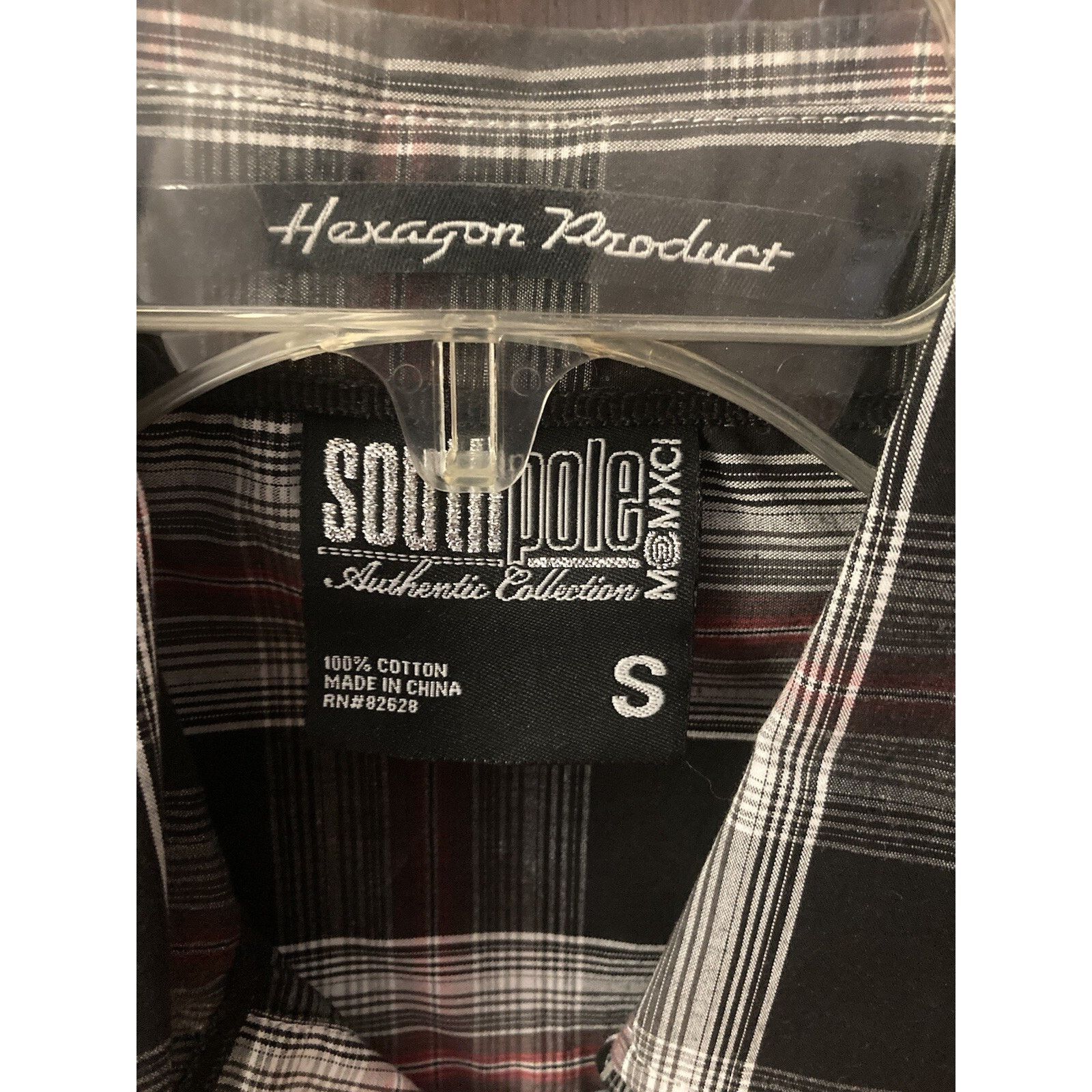 Southpole South Pole Denim Black Red Button Down Shirt (Size S) VTG Size US S / EU 44-46 / 1 - 2 Thumbnail