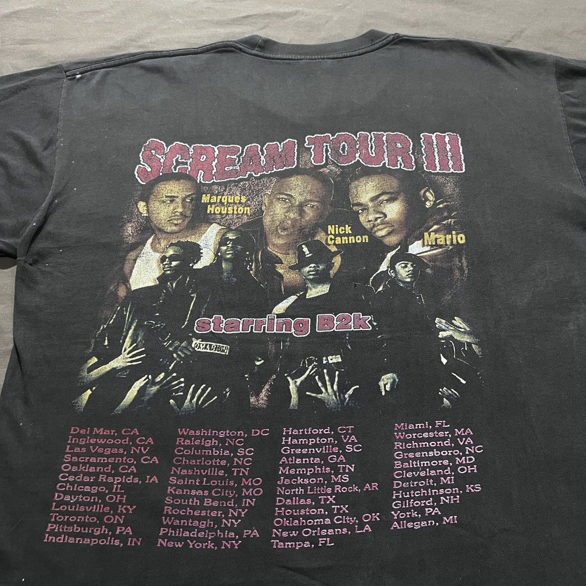 Rap Tees VINTAGE Y2K B2K SCREAM TOUR PROMO TEE FADED R&B HIPHOP Size US L / EU 52-54 / 3 - 6 Thumbnail