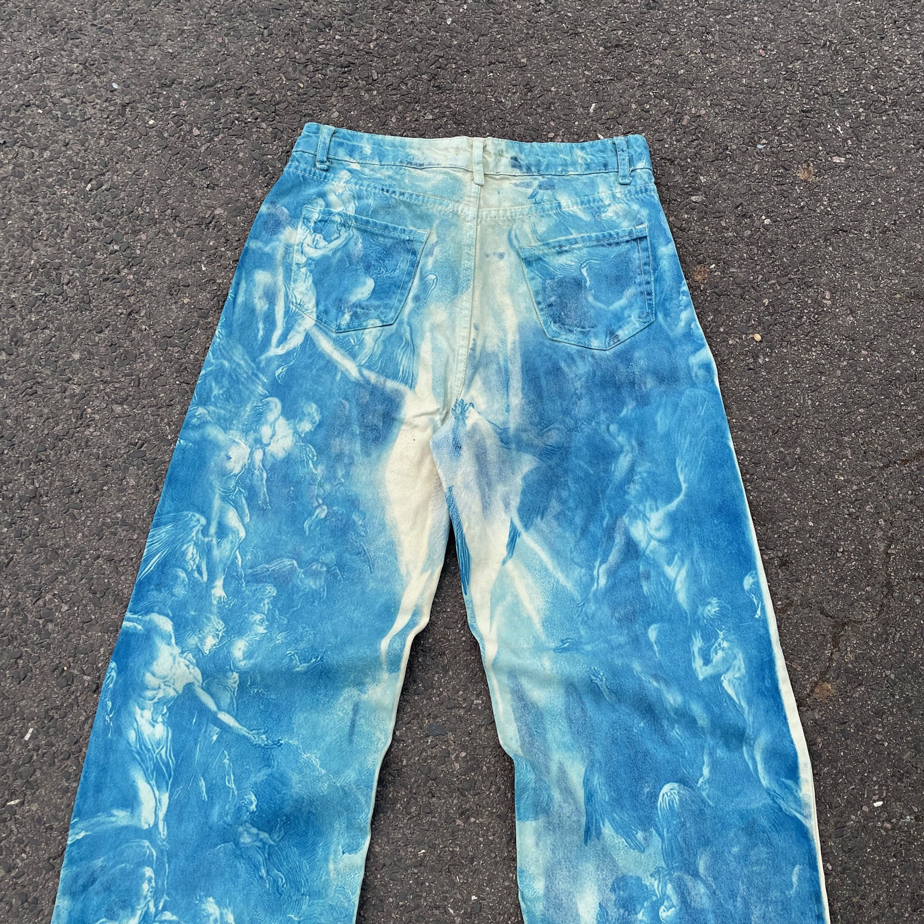 Other Custom Jeans Blue Bleached Denim Japanese Style Y2K Pants Size US 30 / EU 46 - 11 Thumbnail