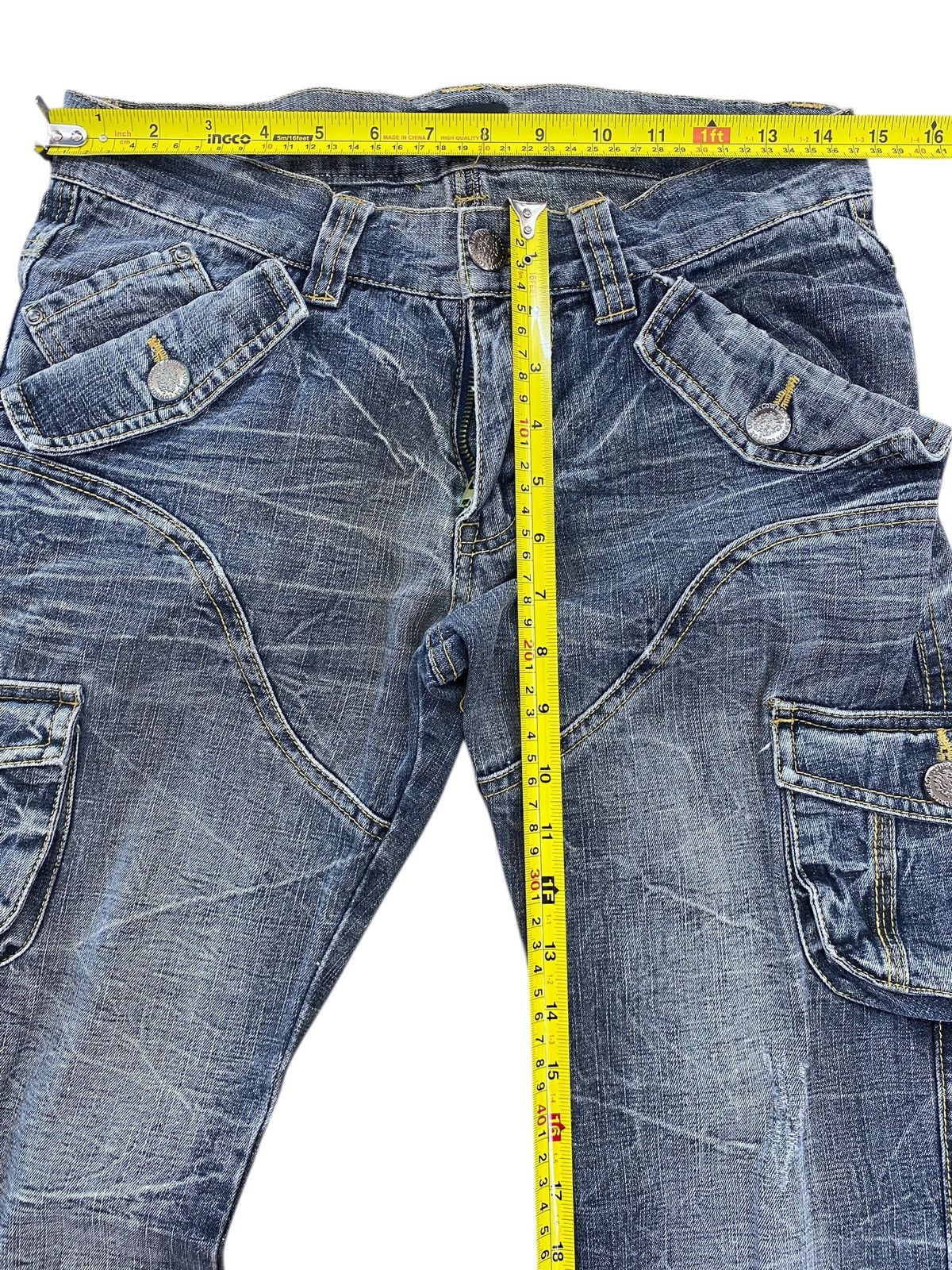LOWBOX Lowbox Blue Cargo Denim Unique Design and Multiple Pockets Size US 30 / EU 46 - 6 Thumbnail