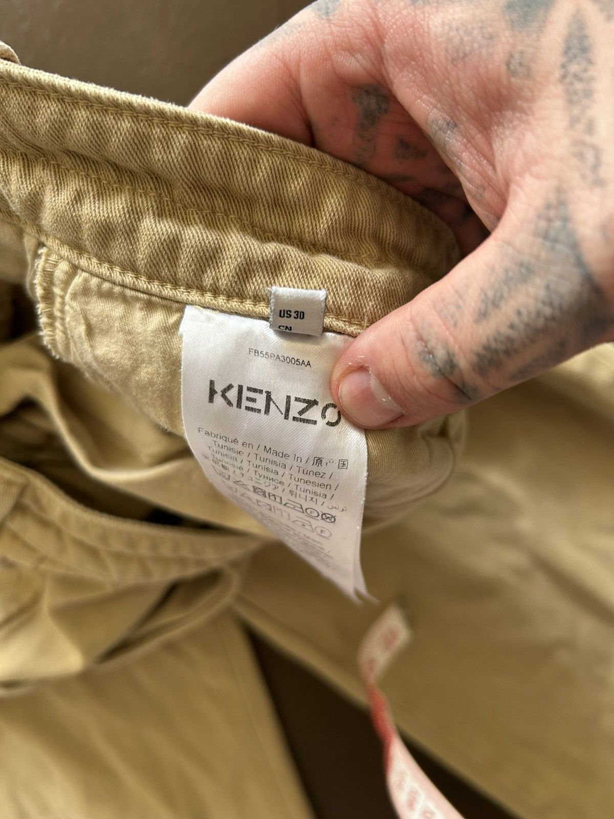 Kenzo Kenzo Khaki Casual Pants With Multi button closure Size US 30 / EU 46 - 6 Thumbnail