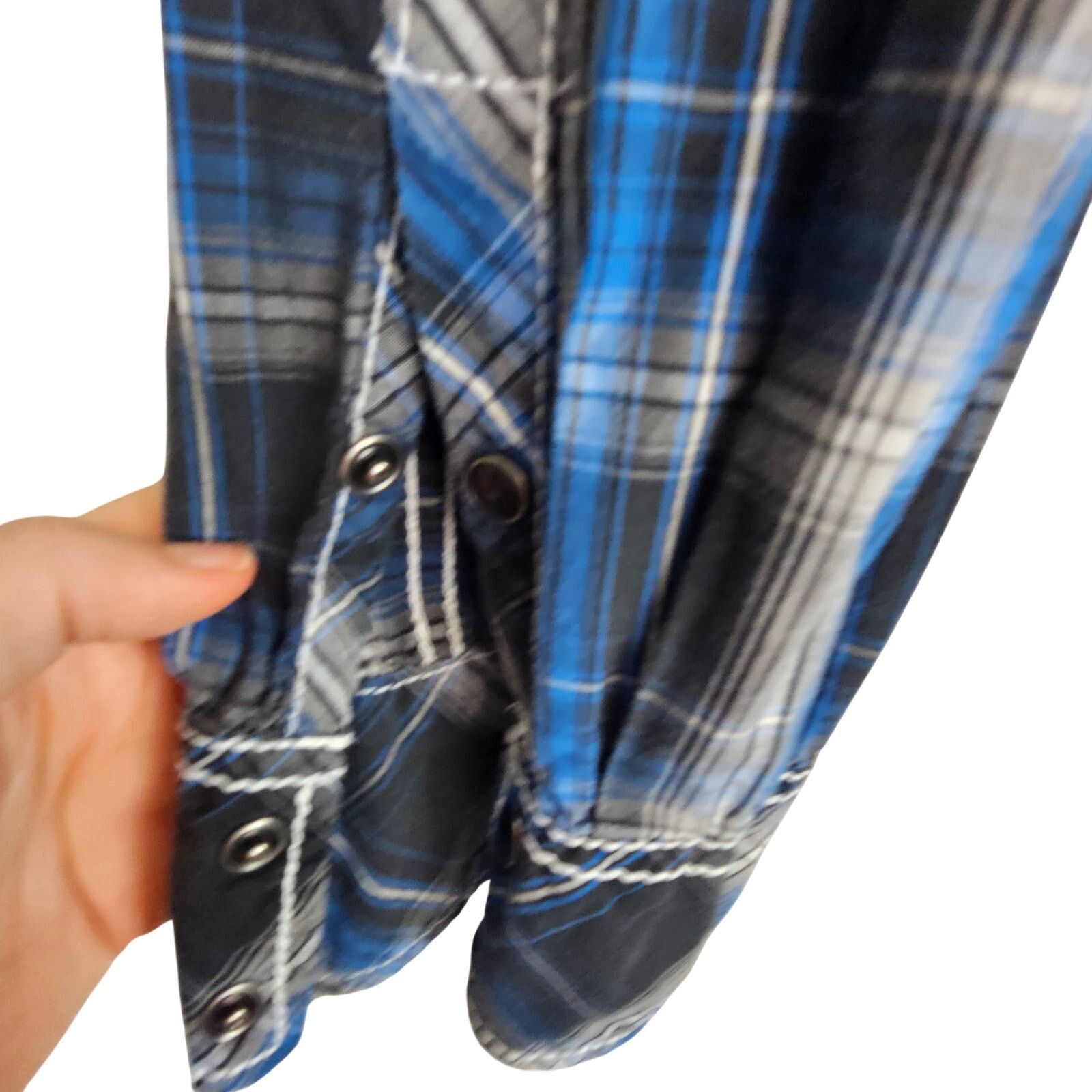 BKE BKE Men Plaid Western Shirt XL Snap Slim Fit Cowboy Country Size US XL / EU 56 / 4 - 4 Thumbnail