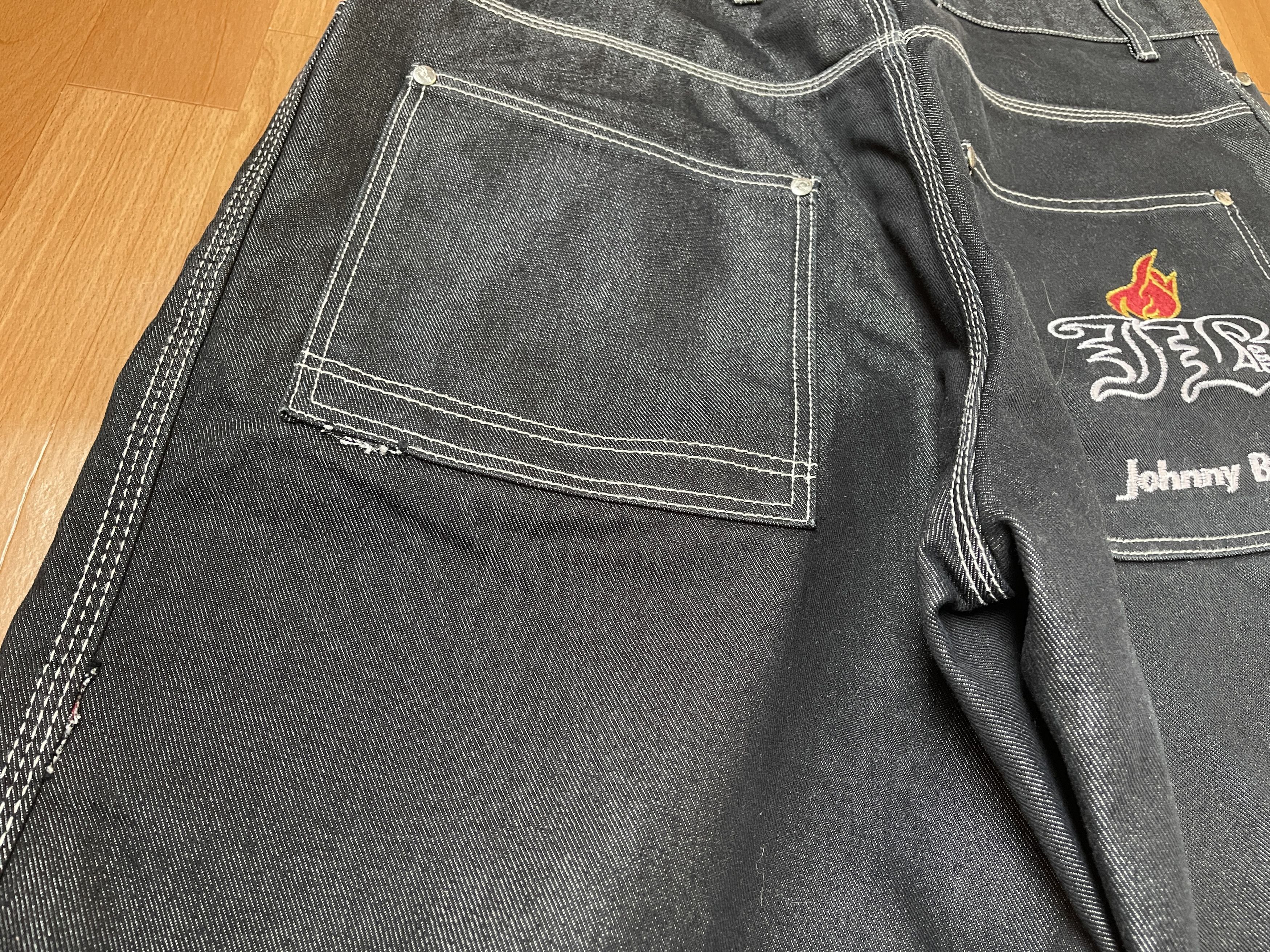 Wu-Tang Clan Johnny Blaze jeans shiny metallic silver baggy Wu Wear 34 Size US 34 / EU 50 - 9 Thumbnail