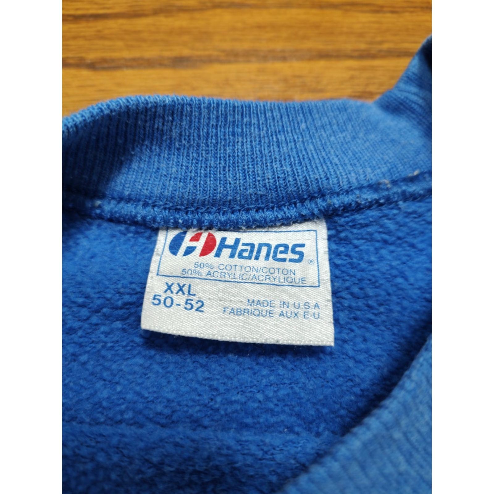 Hanes VINTAGE Hanes Golf Pullover Sweatshirt Crew Neck 2XL Blue Puff Print Cottonwood Gold Club Mens Size US XXL / EU 58 / 5 - 7 Thumbnail