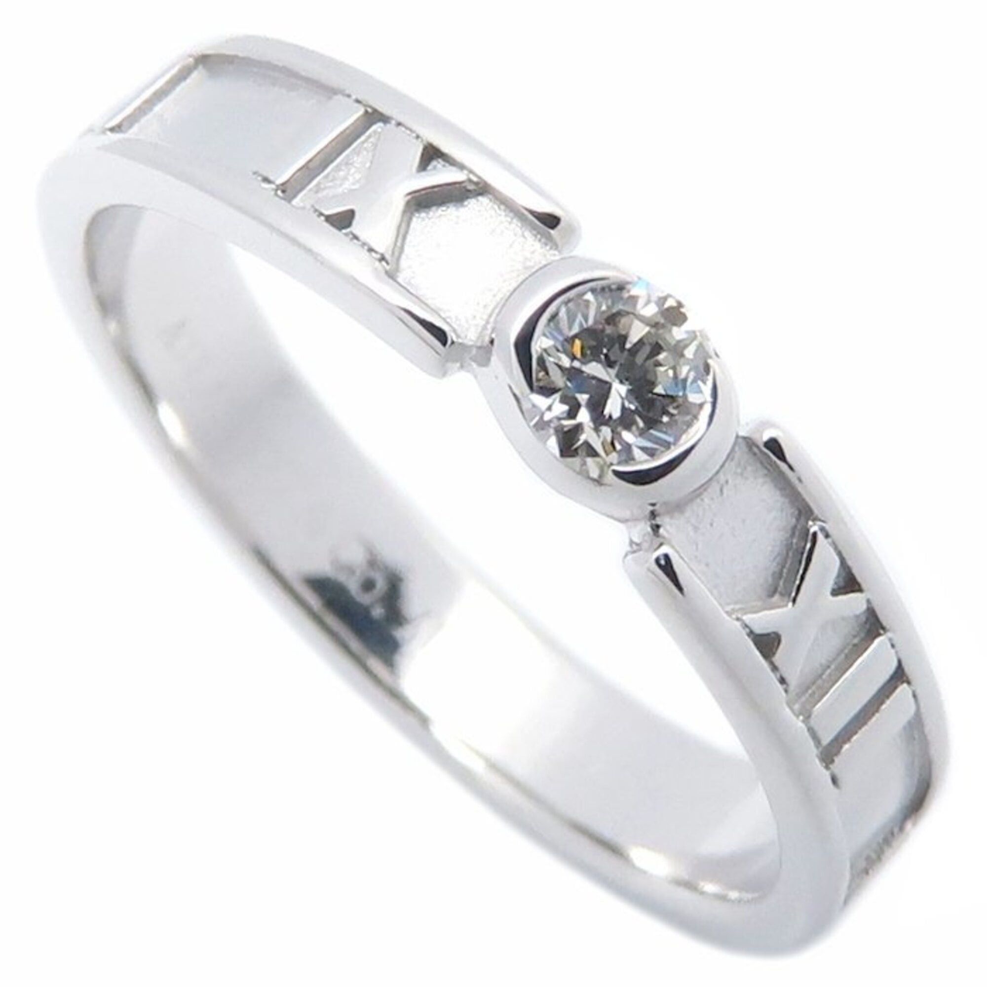 Tiffany & Co. TIFFANY&Co. Tiffany Atlas Ring, 1P Diamond, 18K White Gold, Women's, 295463 Size ONE SIZE - 1 Thumbnail
