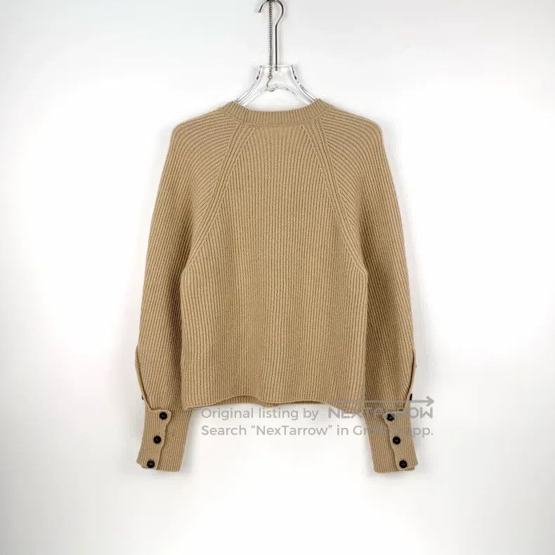 Hermes Hermes Khaki Vertical Stripe Cashmere Sweater Size XS / US 0-2 / IT 36-38 - 4 Thumbnail