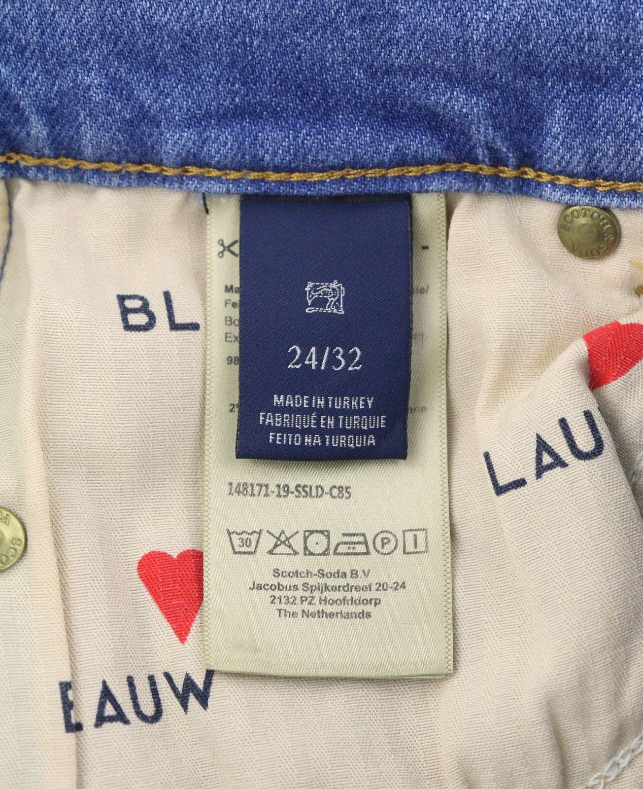 Scotch & Soda HIGH FIVE W24/L32 Blue High Rise Boyfriend Jeans 89095 Size 24" / US 00 / IT 34 - 10 Thumbnail