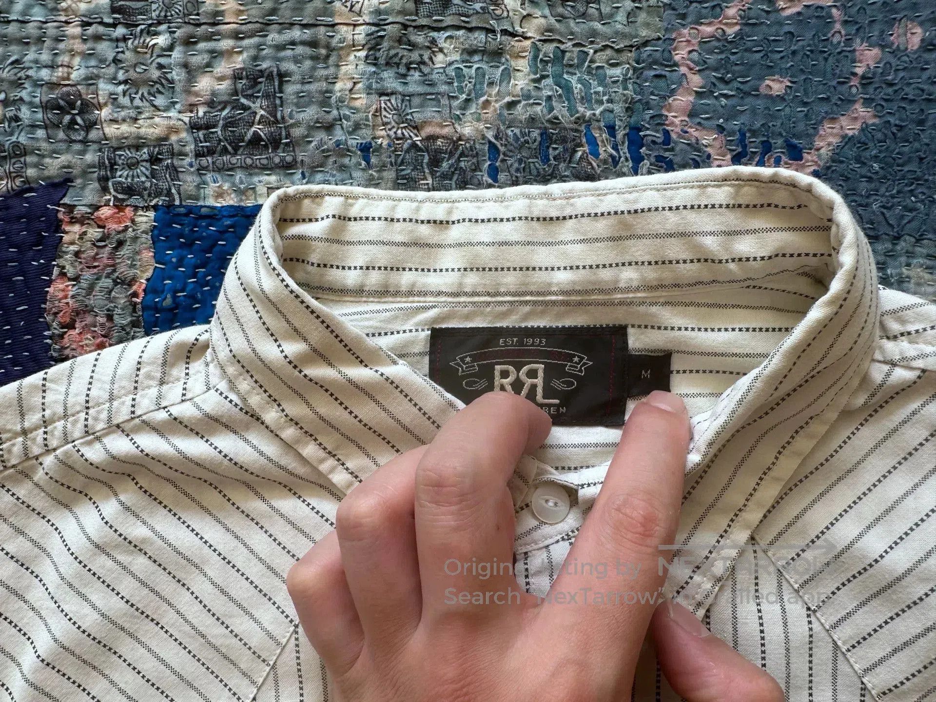 RRL Ralph Lauren rrl striped western long sleeve shirt. Size US M / EU 48-50 / 2 - 3 Thumbnail