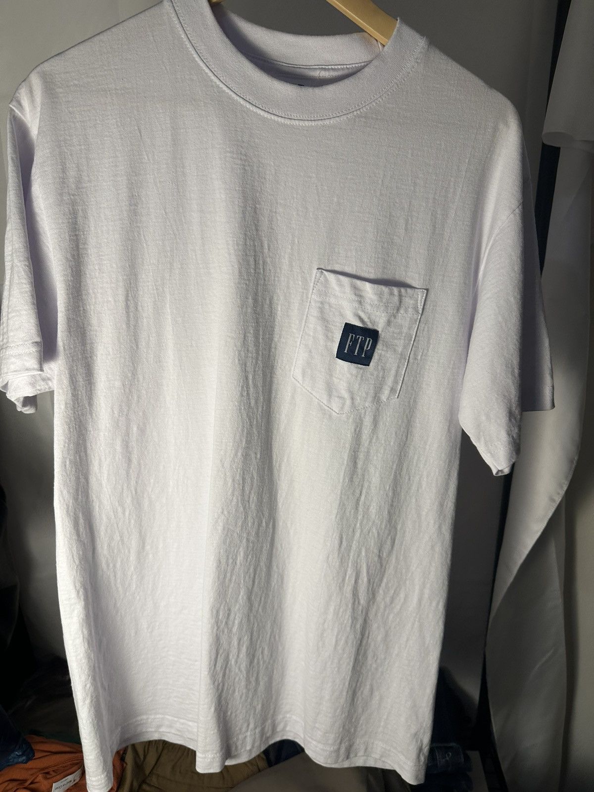 トップス FTP FISHER POCKET TEE WHITE L Fuck The Population FTP GAP Fisher Pocket tee | Grailed
