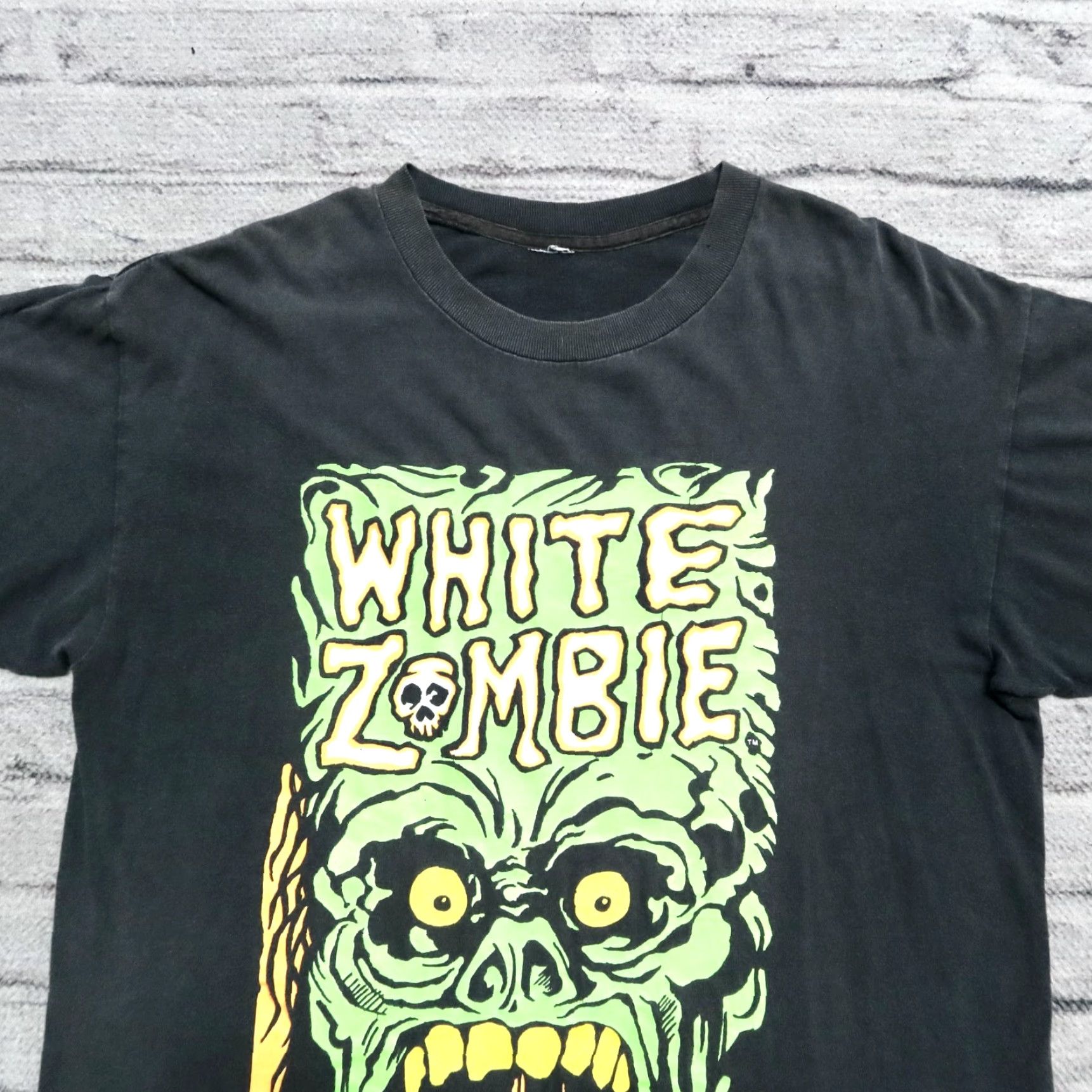 Vintage Vintage White Zombie Shirt XL Black La Sexorcisto Big Face Band Tour Stitch Mens Size US XL / EU 56 / 4 - 3 Thumbnail