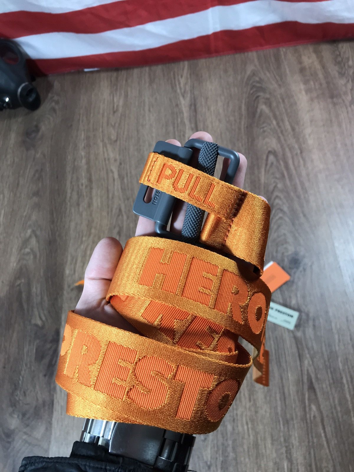 Heron Preston Heron Preston New Tape Logo Patch-Detail Belt Size ONE SIZE - 8 Thumbnail