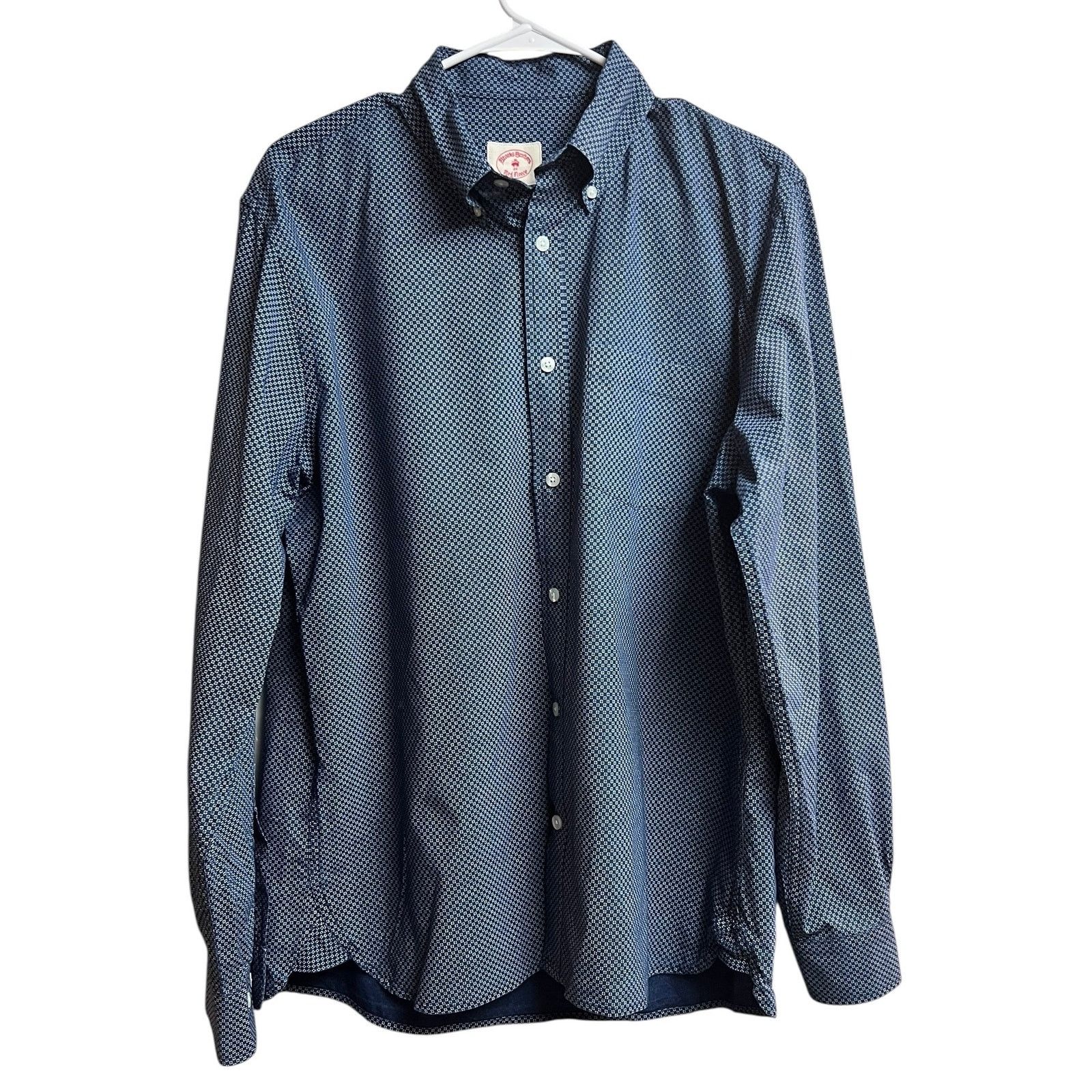 Brooks Brothers Brooks Brothers Red Fleece Cotton Blue White Long Sleeve Size US L / EU 52-54 / 3 - 1 Thumbnail