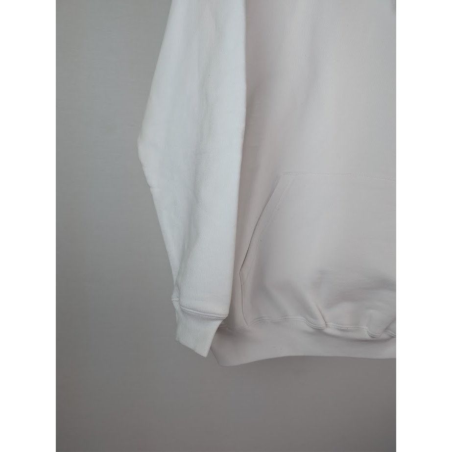 Balenciaga o1rshd1 Political C Molleton Bouclette Hoodie in White/Black Size US XS / EU 42 / 0 - 7 Thumbnail