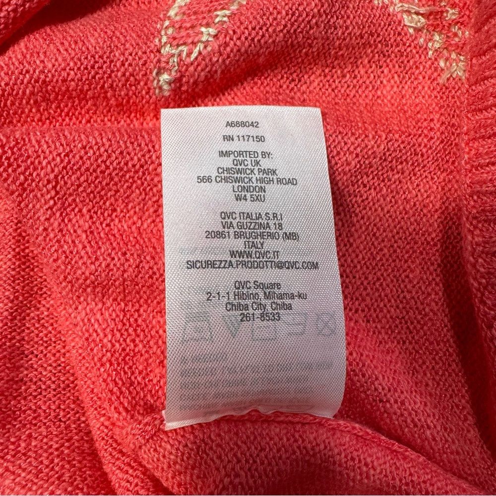 Other New Belle by Kim Gravel Summer Stars Slub Coral Sweater Hoo Size S / US 4 / IT 40 - 8 Thumbnail