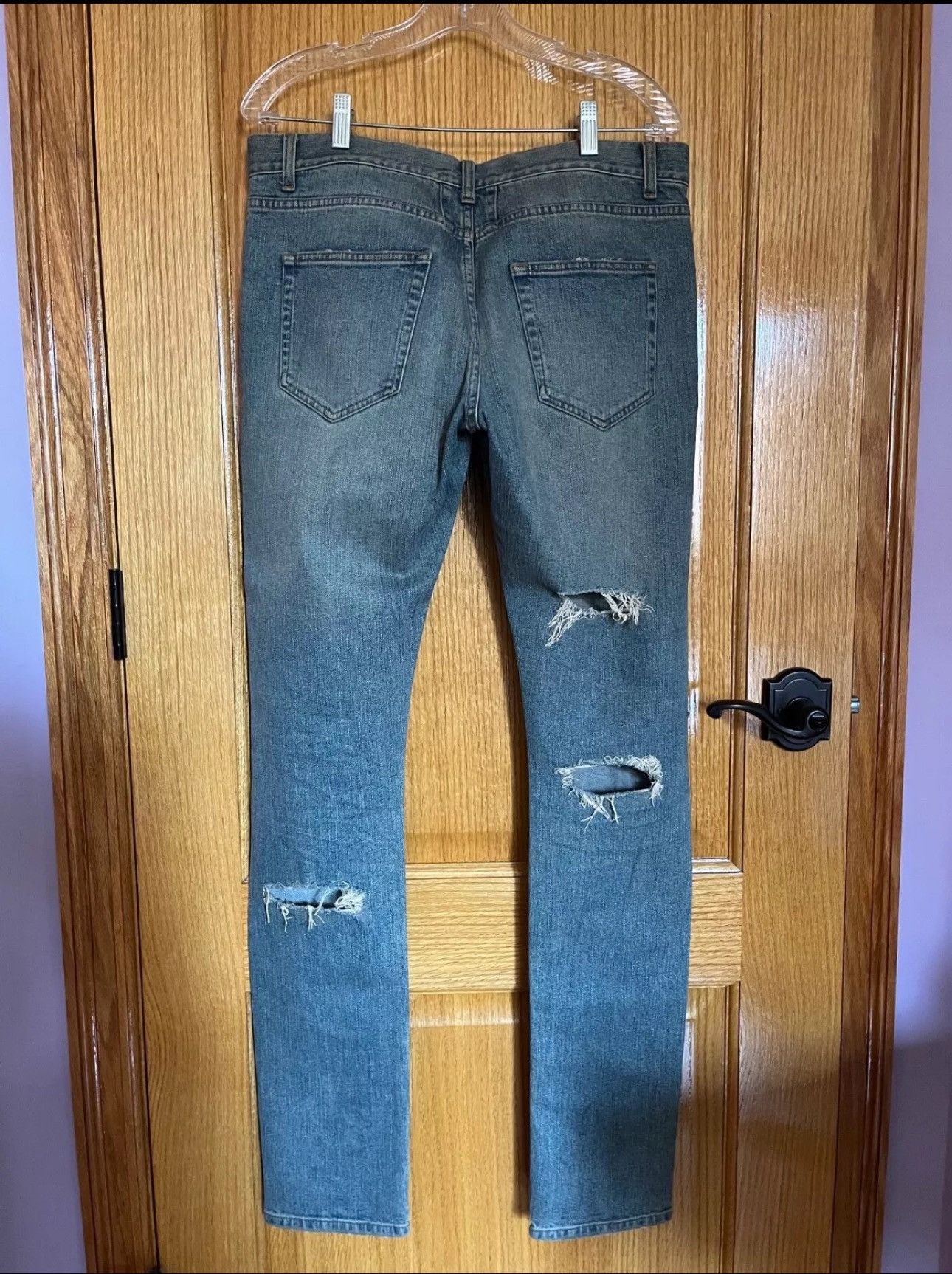 Saint Laurent Paris 2014 Saint Laurent Crash Denim Size US 33 - 2 Thumbnail