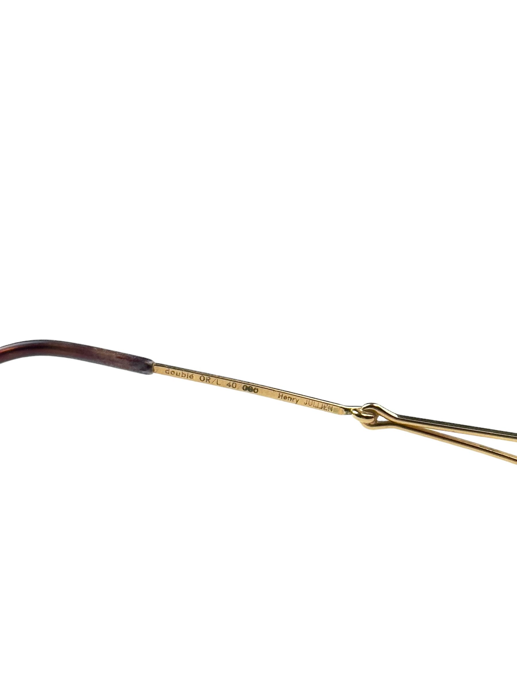 Vintage Gold Plated Henry Jullien Feriale Double OR glasses Size ONE SIZE - 12 Thumbnail