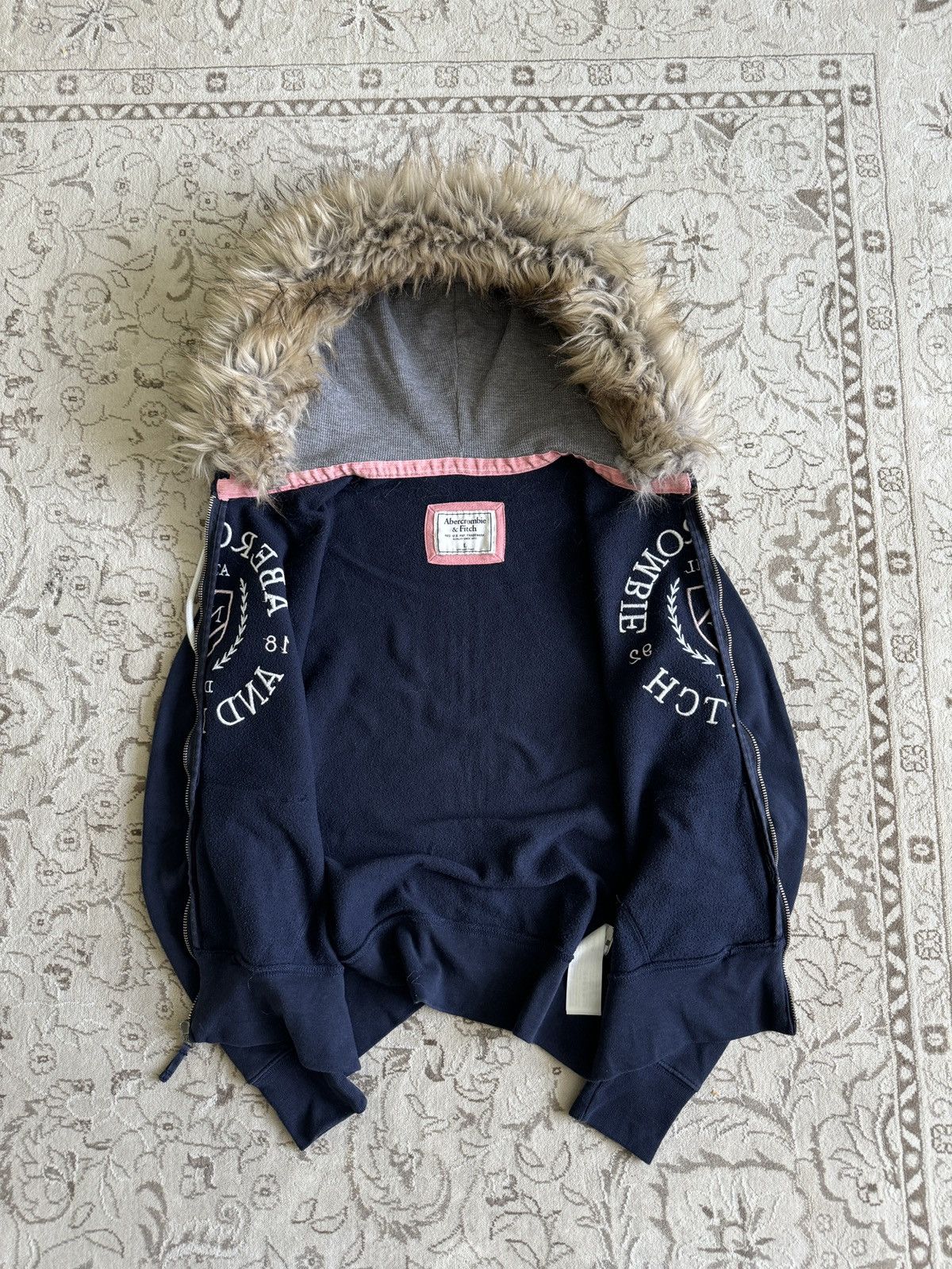 Abercrombie & Fitch Vintage y2k Abercrombie & Fitch Fur Zip Hoodie Ifsixwasnine Size L / US 10 / IT 46 - 6 Thumbnail
