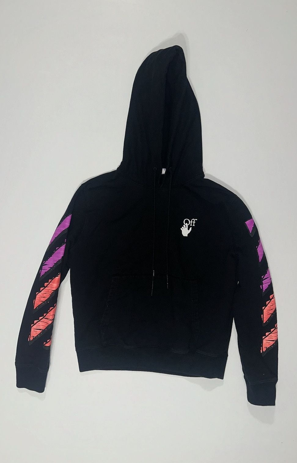 Off-White Sweatshirt Ombre Black Fuchsia-Retail: $800