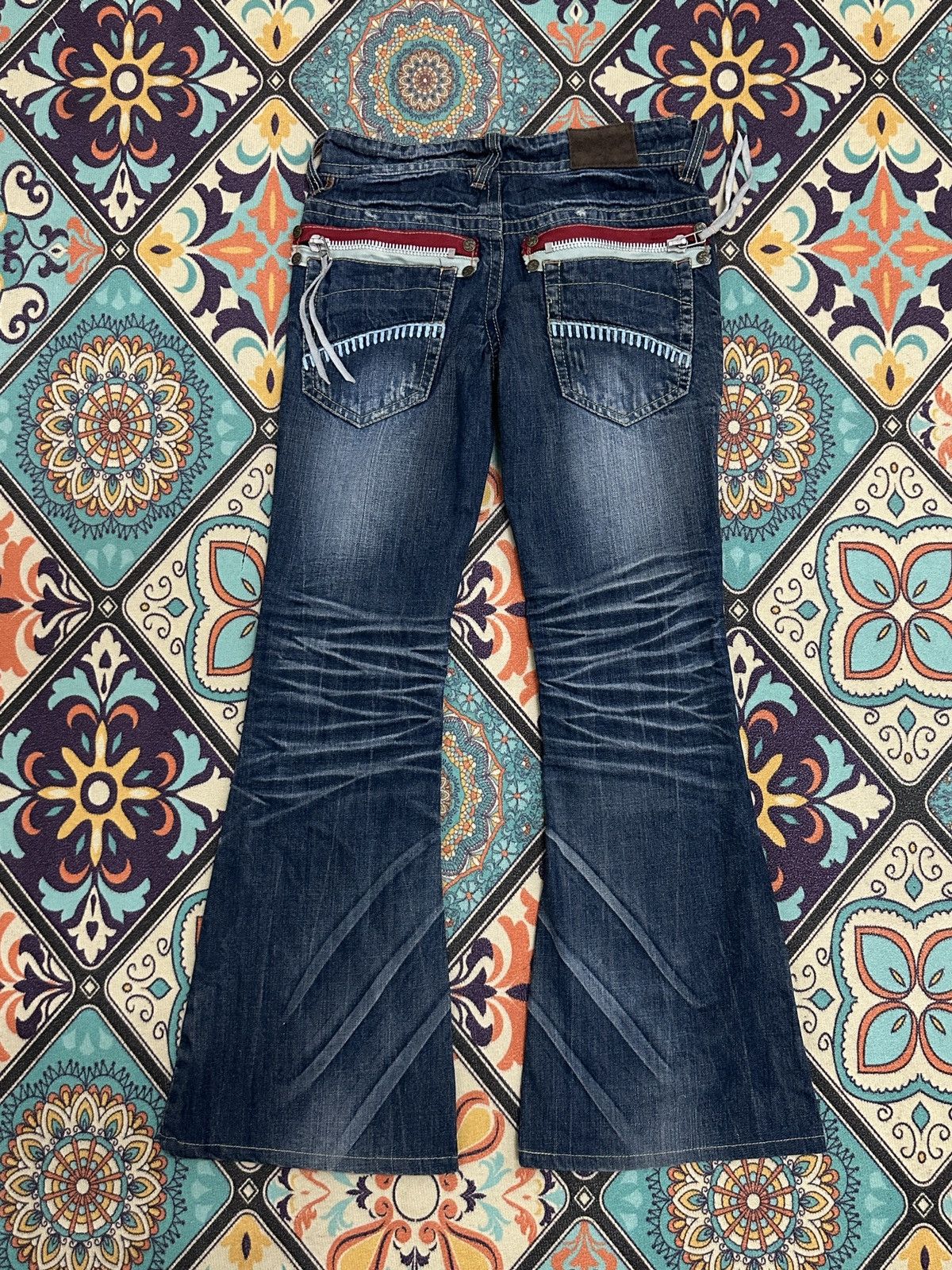 Other No Brand Japanese Claw Mark Style Flare Denim Size US 27 - 3 Thumbnail