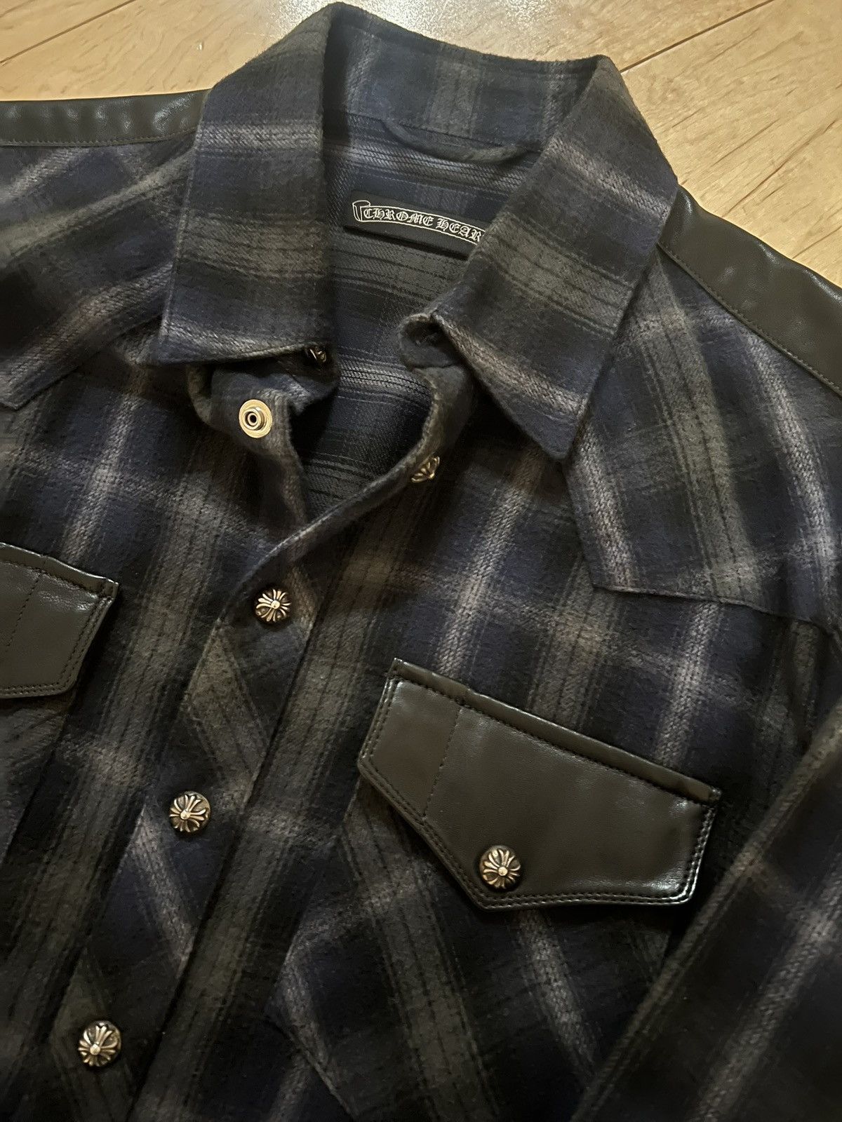 Chrome Hearts Chrome Hearts flannel leather cross patch Size US S / EU 44-46 / 1 - 5 Thumbnail