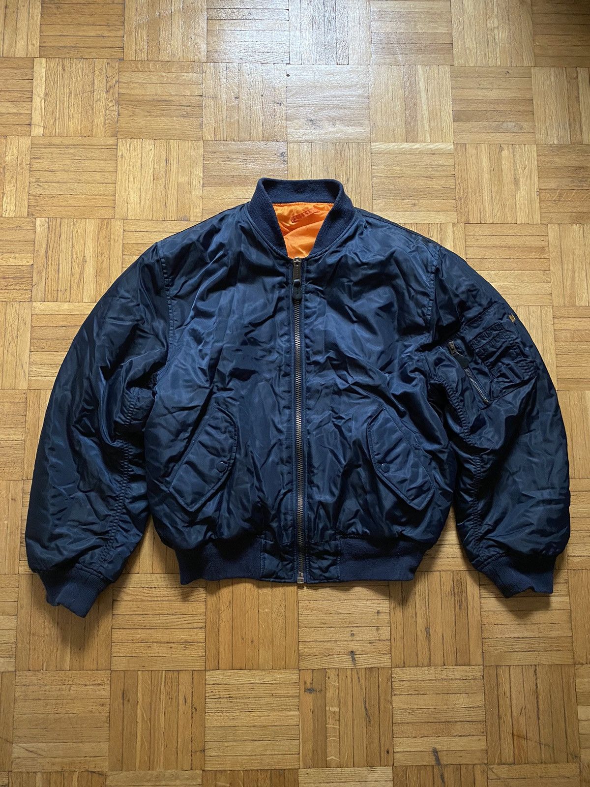 Vintage Vintage MA-1 Nylon Bomber Jacket | Grailed