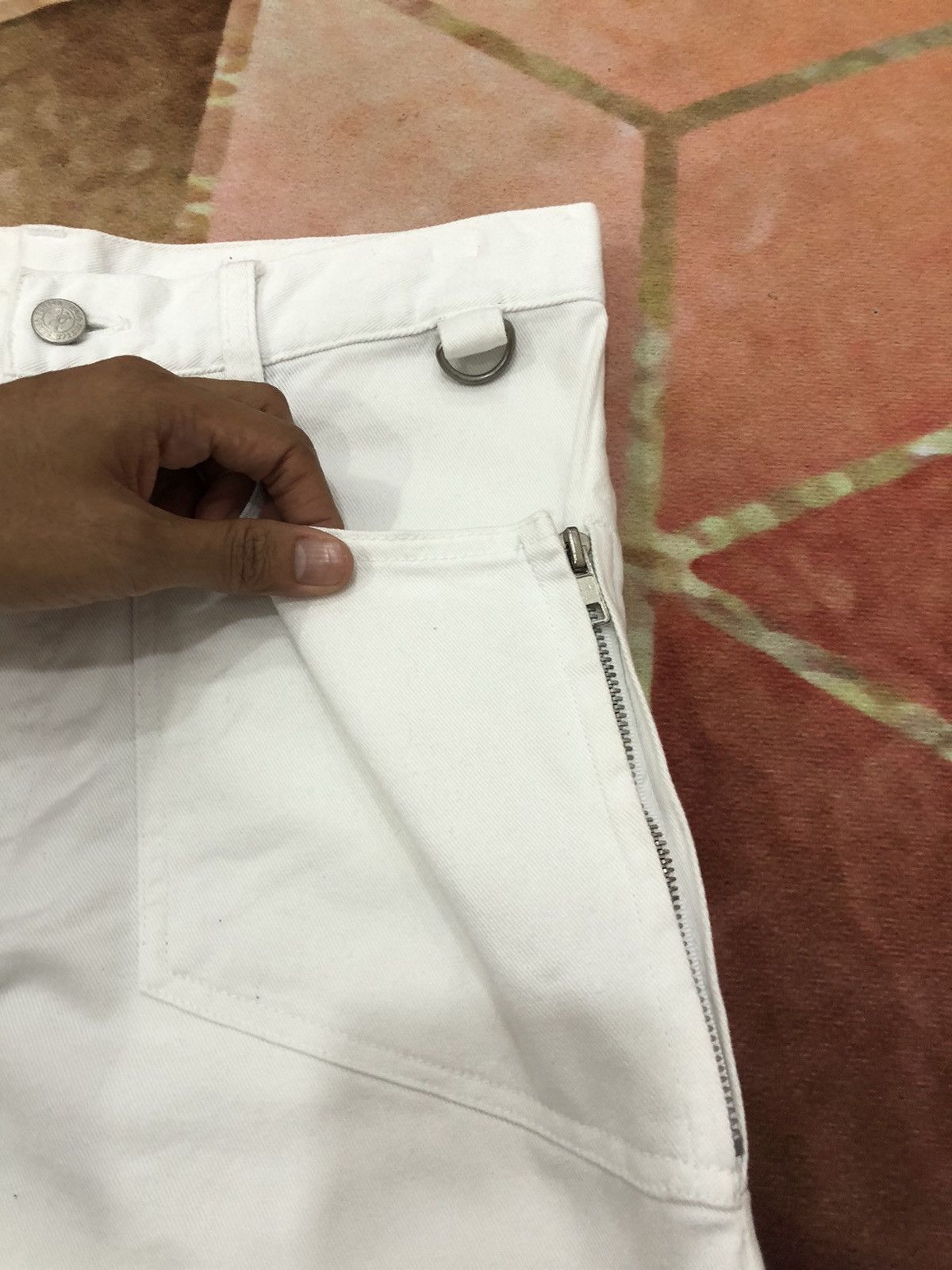 Japanese Brand Slash Number Multipocket Tactical Cargo White Pants Size US 28 / EU 44 - 9 Thumbnail