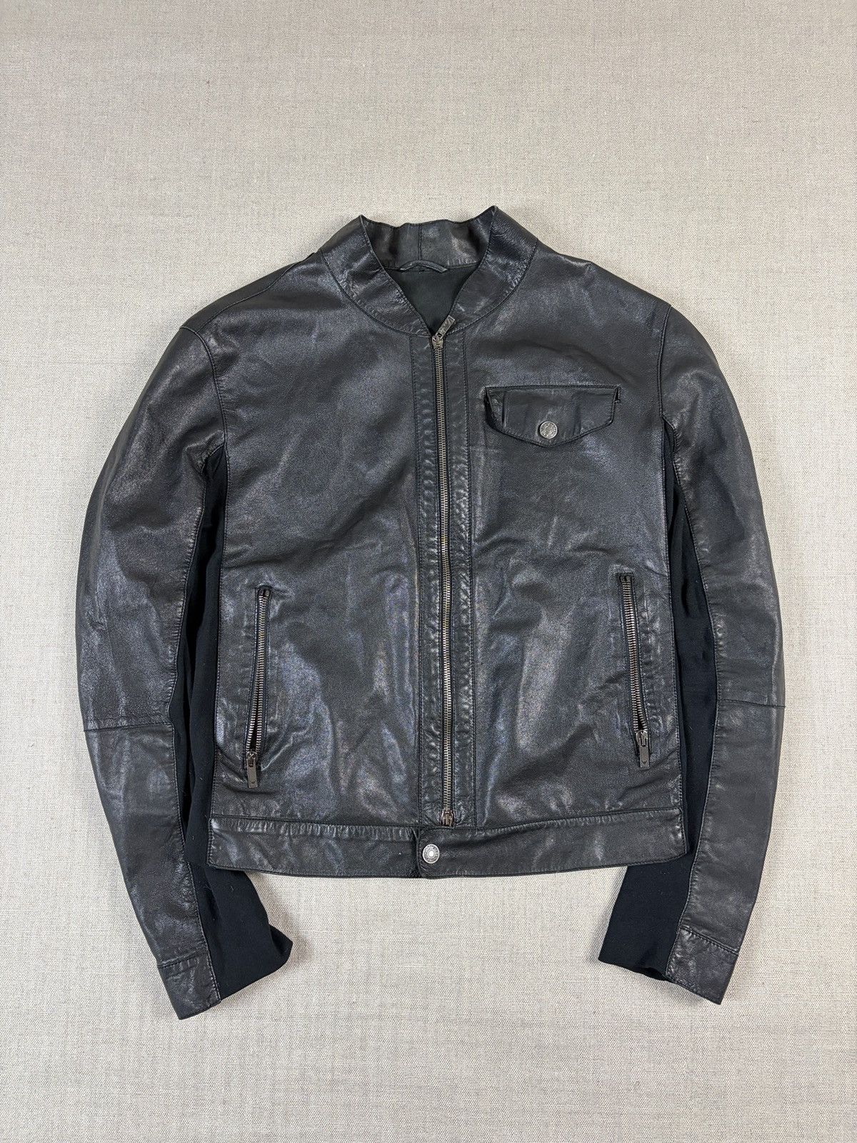 Emporio Armani × Giorgio Armani Ss2005 archival leather jacket