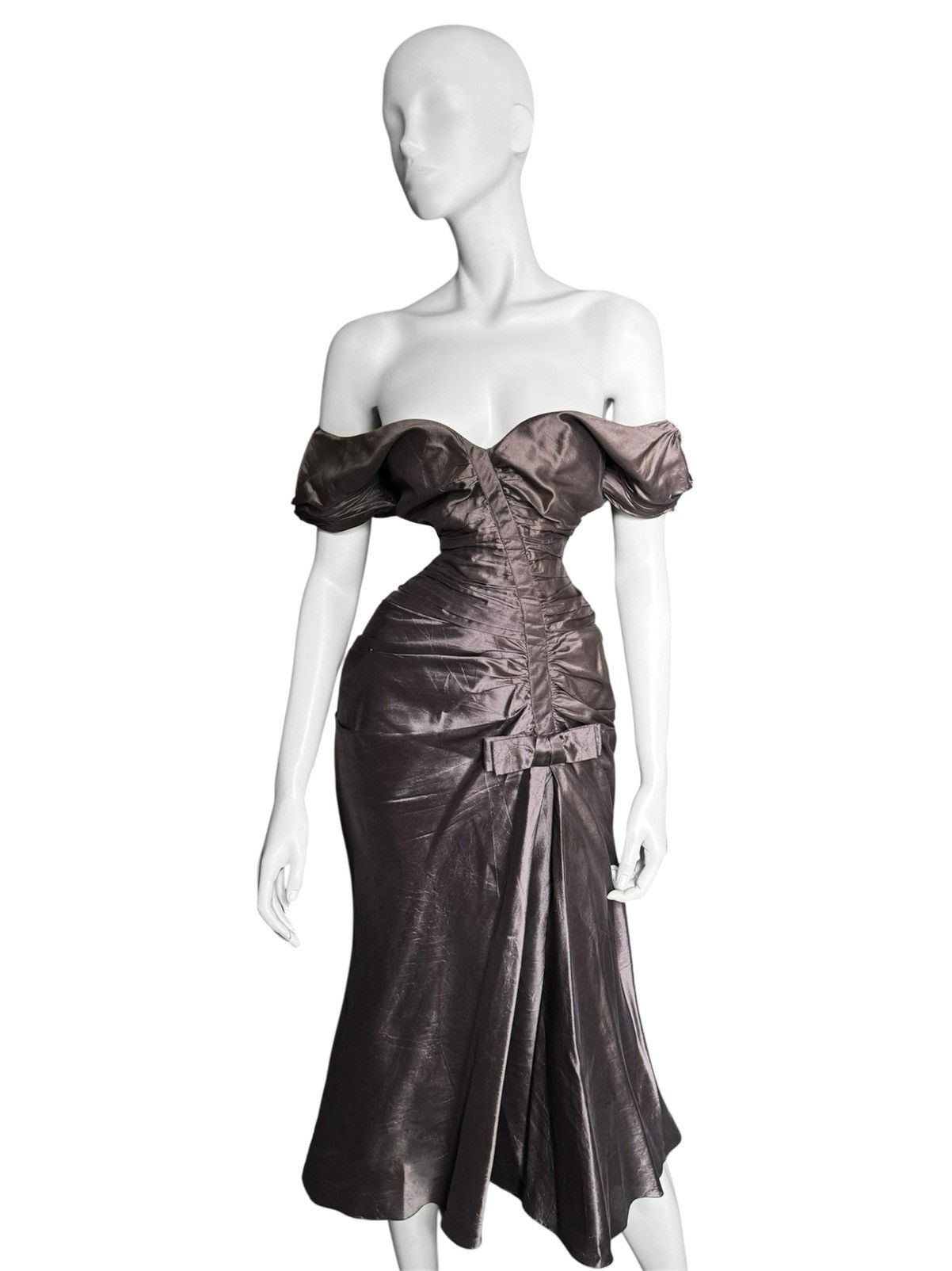 Dior Runway Christian Dior by John Galliano Draped Silk Dress Size M / US 6-8 / IT 42-44 - 1 Thumbnail