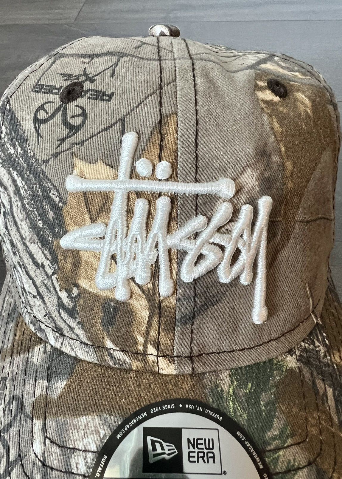 Stussy New Era 9Twenty Basic Strapback Real Tree Edge Men's