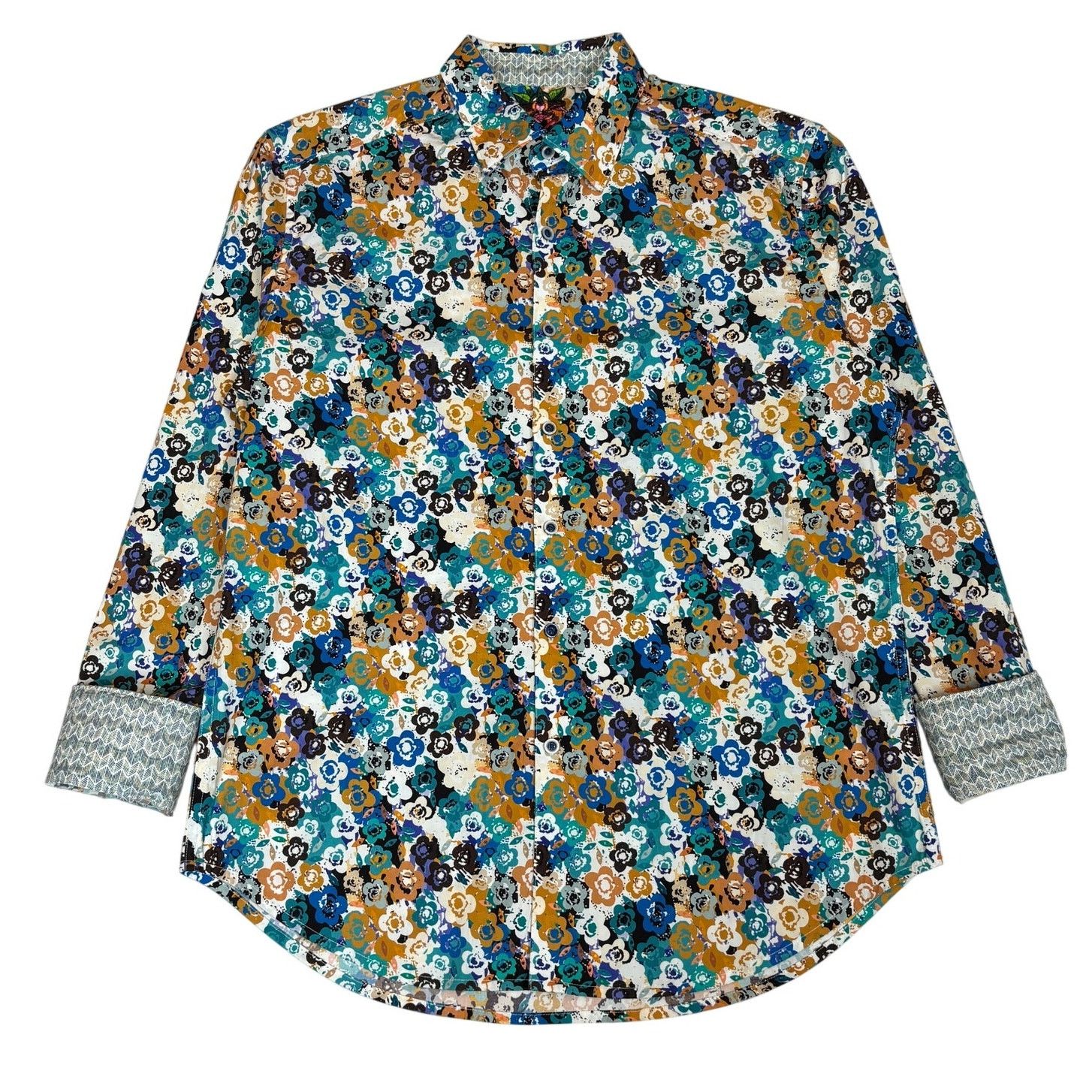 Robert Graham Colorful Paisley Floral Button Up Shirt M