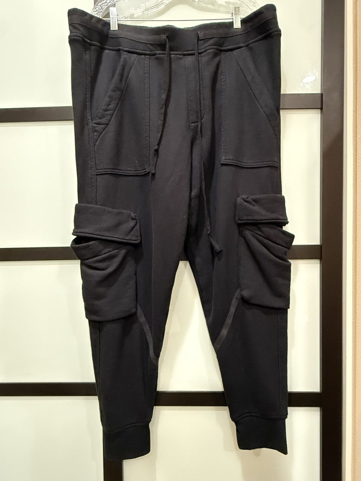 Greg Lauren Black Fleece Basic Cargo Pants size 4