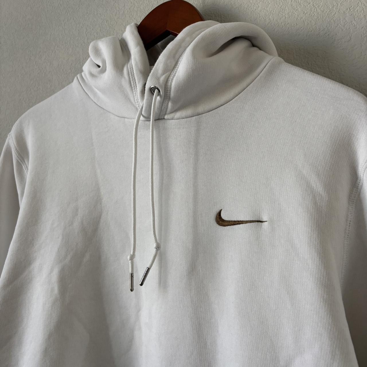 Nike White Nike Hoodie Size US L / EU 52-54 / 3 - 3 Thumbnail