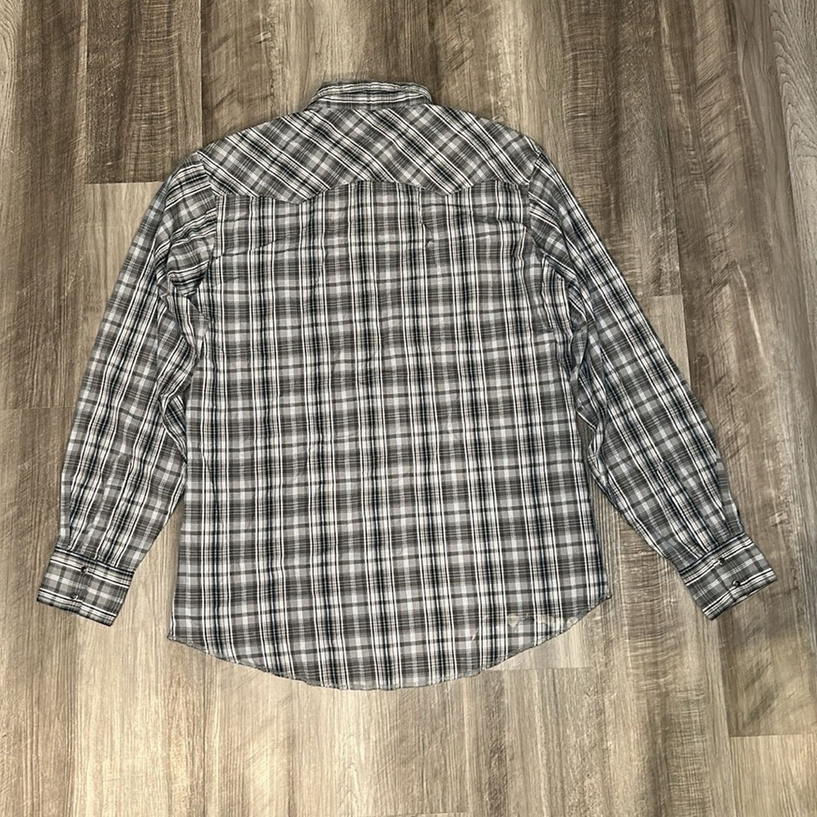 Wrangler Wrangler Western Long Sleeve Pearl Snap Button - XLT Size US XL / EU 56 / 4 - 3 Thumbnail