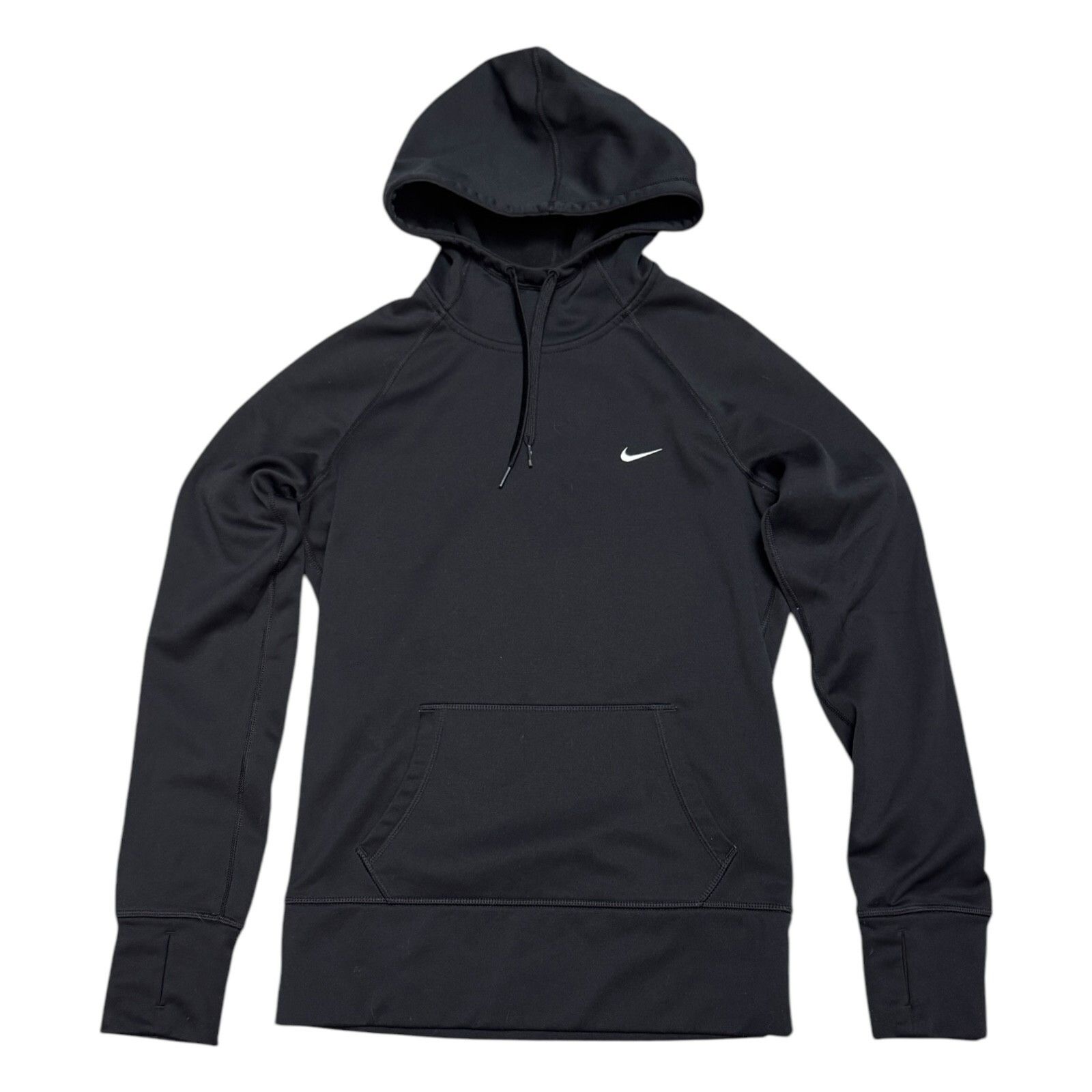 Nike NIKE THERMAFIT Swoosh Activewear Black Hoodie Small Size S / US 4 / IT 40 - 1 Thumbnail