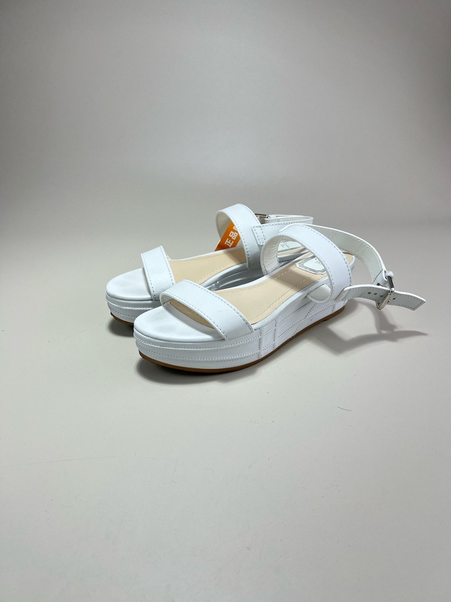 Dior Dior White Platform Sandals Size US 7 / IT 37 - 1 Thumbnail
