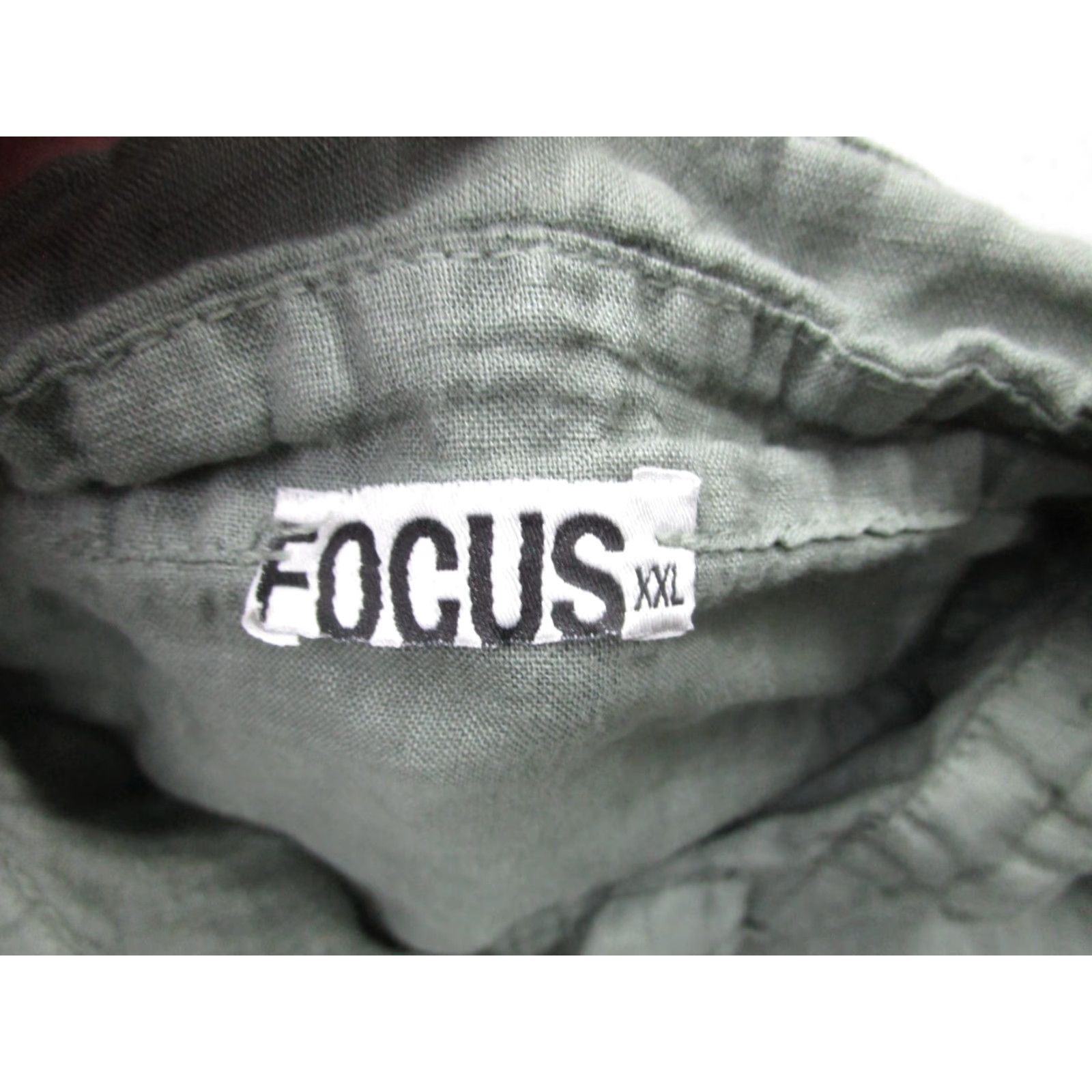 Vintage VINTAGE Focus Shirt Womens 2XL Green Linen Roll-Tab Sleeve Button-Up Collared Chambray Italy Size XXL / US 16-18 / IT 52-54 - 5 Thumbnail