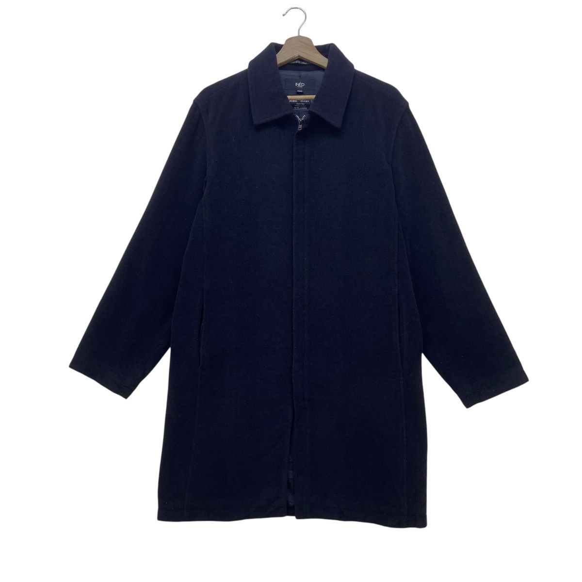 Yohji Yamamoto Ined Homme by Yohji Yamamoto Zipper Wool Long Coat Size US S / EU 44-46 / 1 - 2 Thumbnail