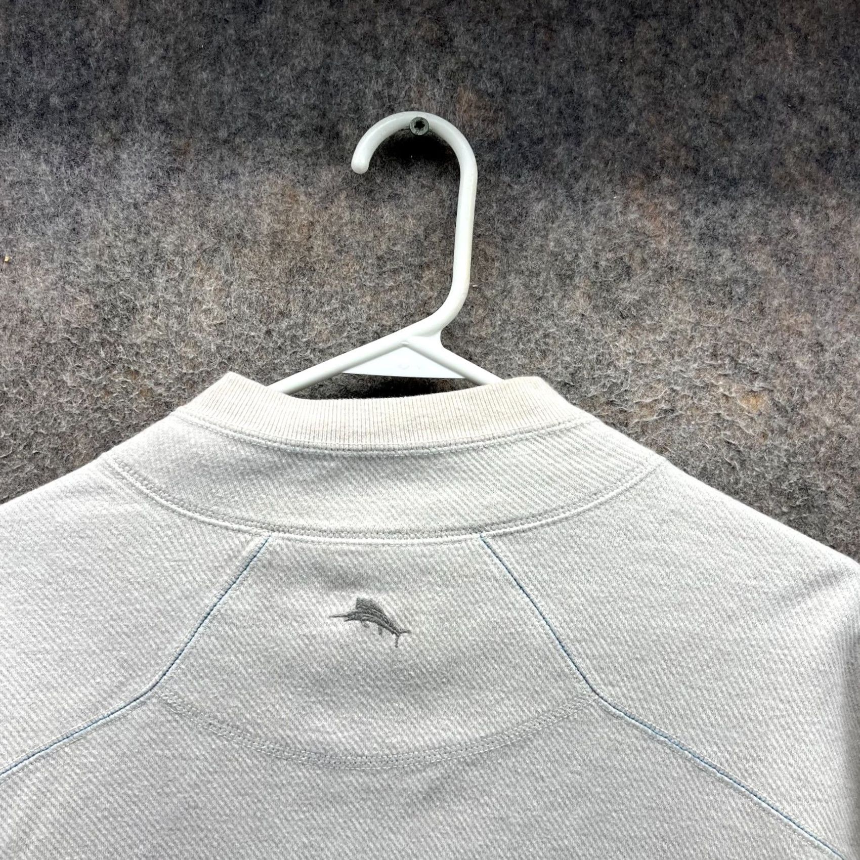 Tommy Bahama VINTAGE Tommy Bahama Pullover Mens Large Gray Reversible Quarter Zip Fleece Sweatshirt Size US L / EU 52-54 / 3 - 5 Thumbnail