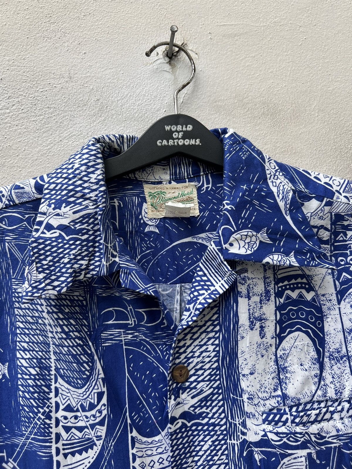 Diamond Head Vintage 60s Diamond Head Sportswear Blue Hawaiian Shirt Size US M / EU 48-50 / 2 - 6 Thumbnail