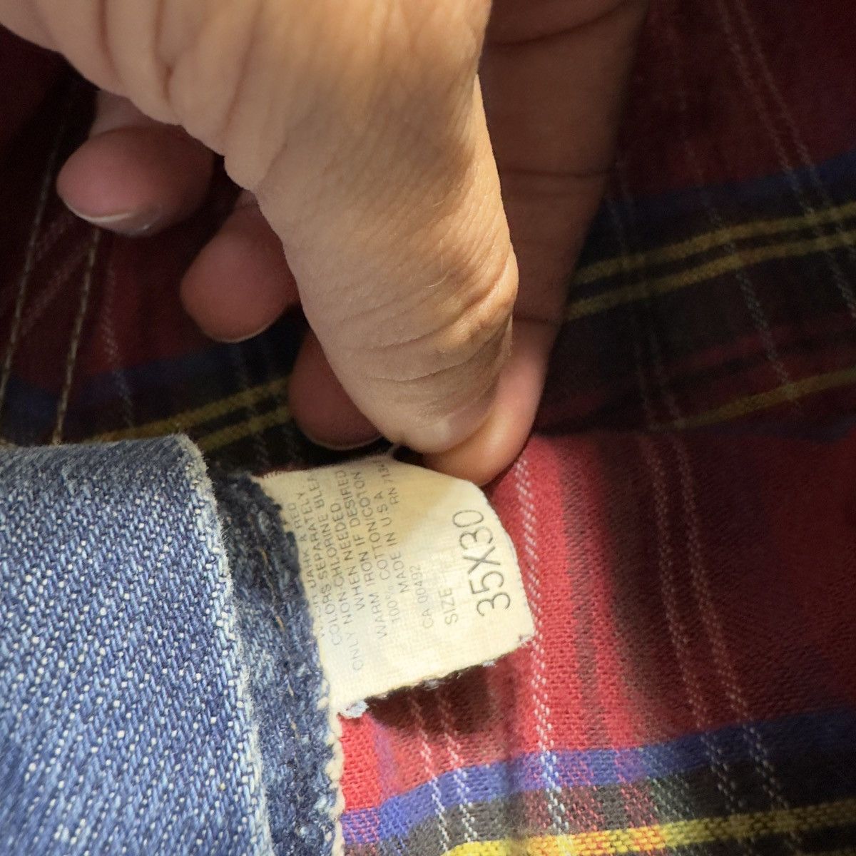L.L. Bean × Vintage Vintage LL Bean flannel lined jeans Size US 35 - 5 Thumbnail