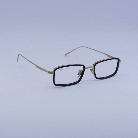 Maui Jim Maui Jim MJO2421 16B Eyeglasses Black/Gold 49mm Rectangle Size ONE SIZE - 1 Thumbnail